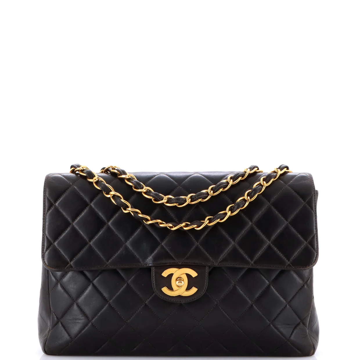 Vintage Classic Single Flap Bag Quilted Lambskin Jumbo - Deep Luxury