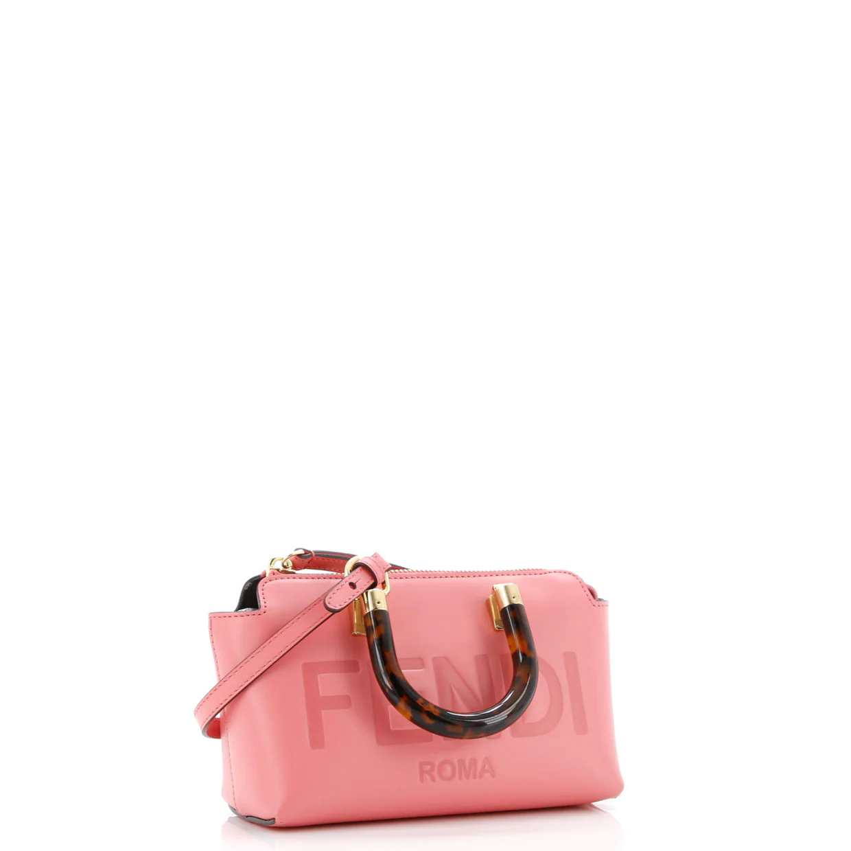 Logo By The Way Top Handle Bag Embossed Leather Mini - Deep Luxury