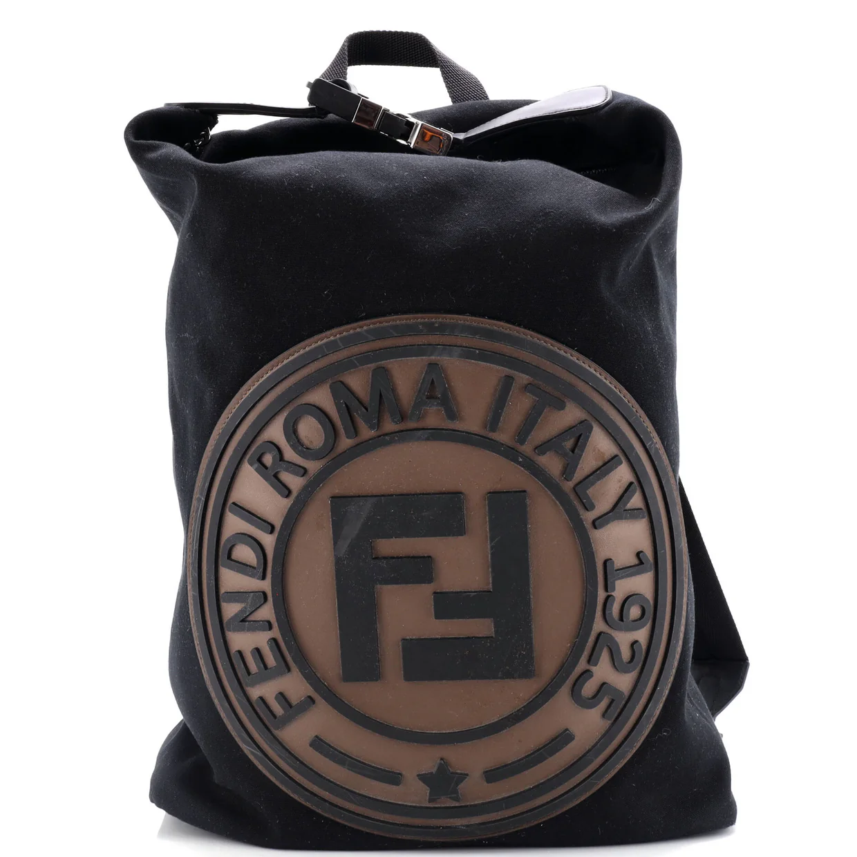 FF Logo Stamp Buckle Backpack Canvas Large - Deep Luxury