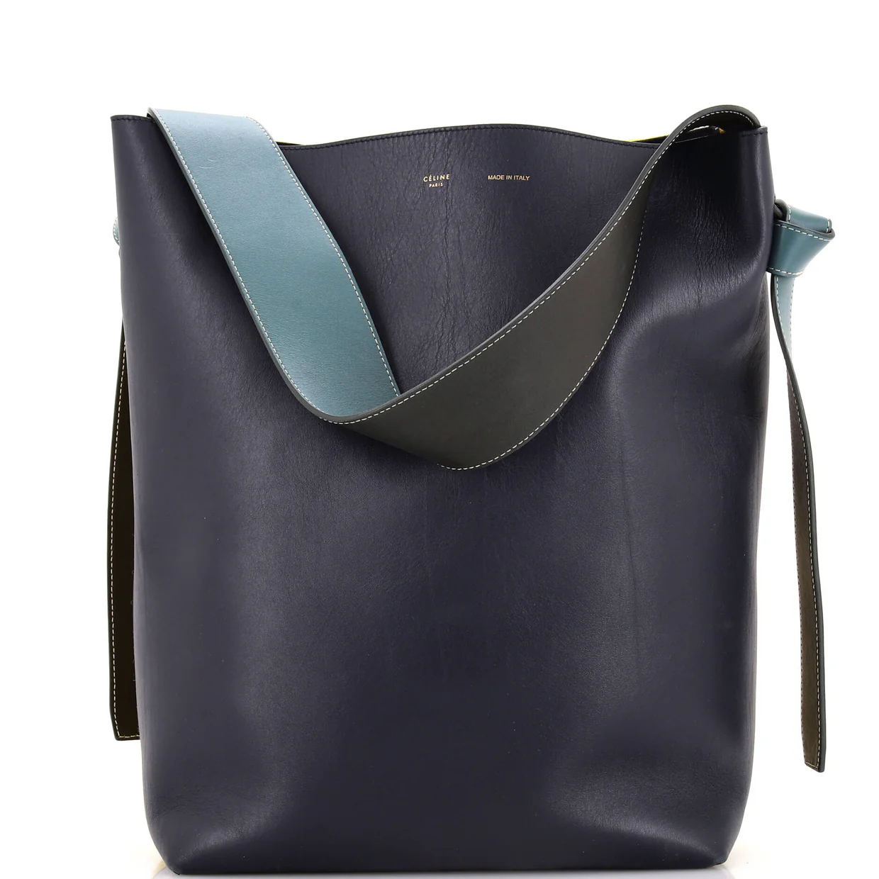 Twisted Cabas Tote Leather and Felt Small - Deep Luxury