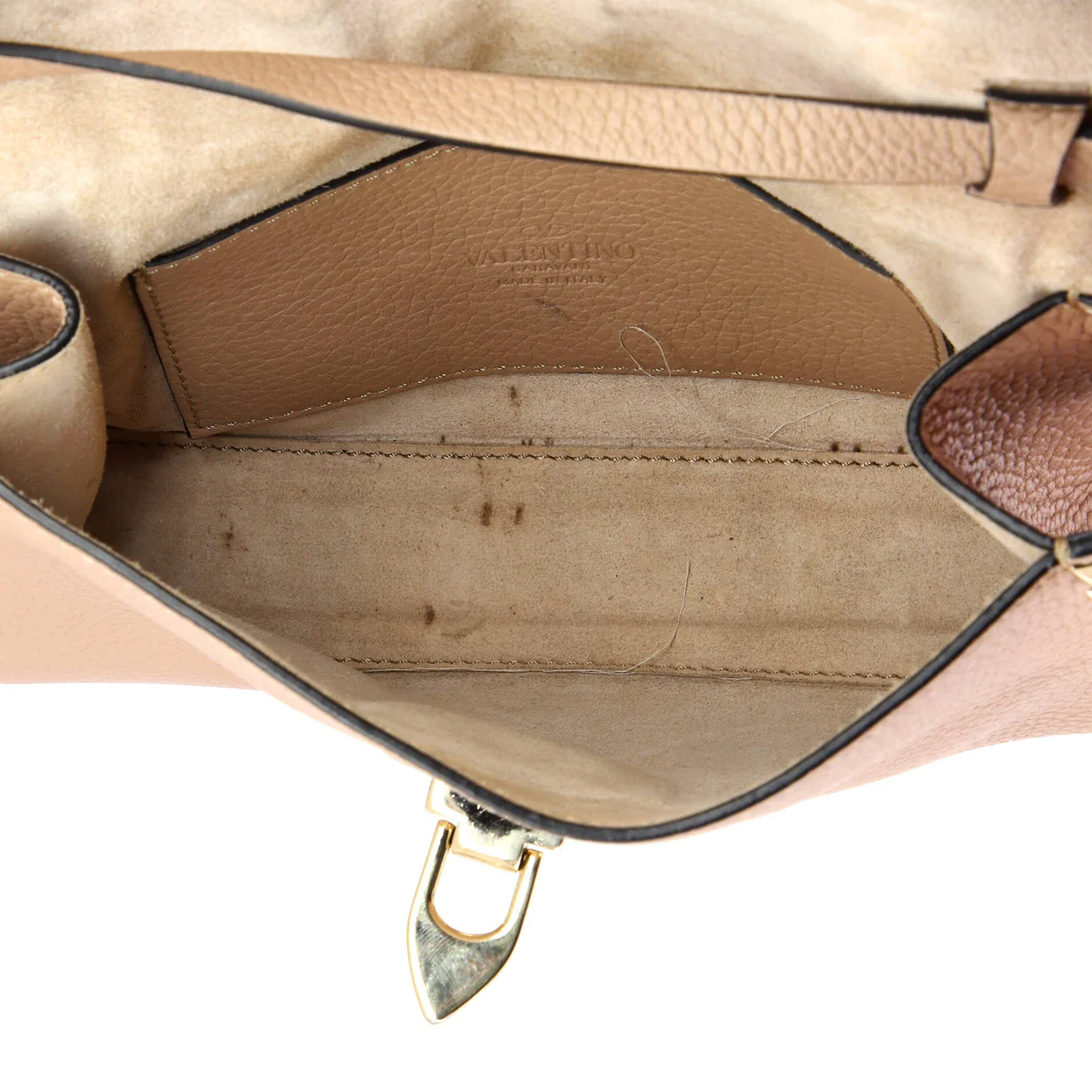 Rockstud Flip Lock Flap Bag Leather Large - Deep Luxury