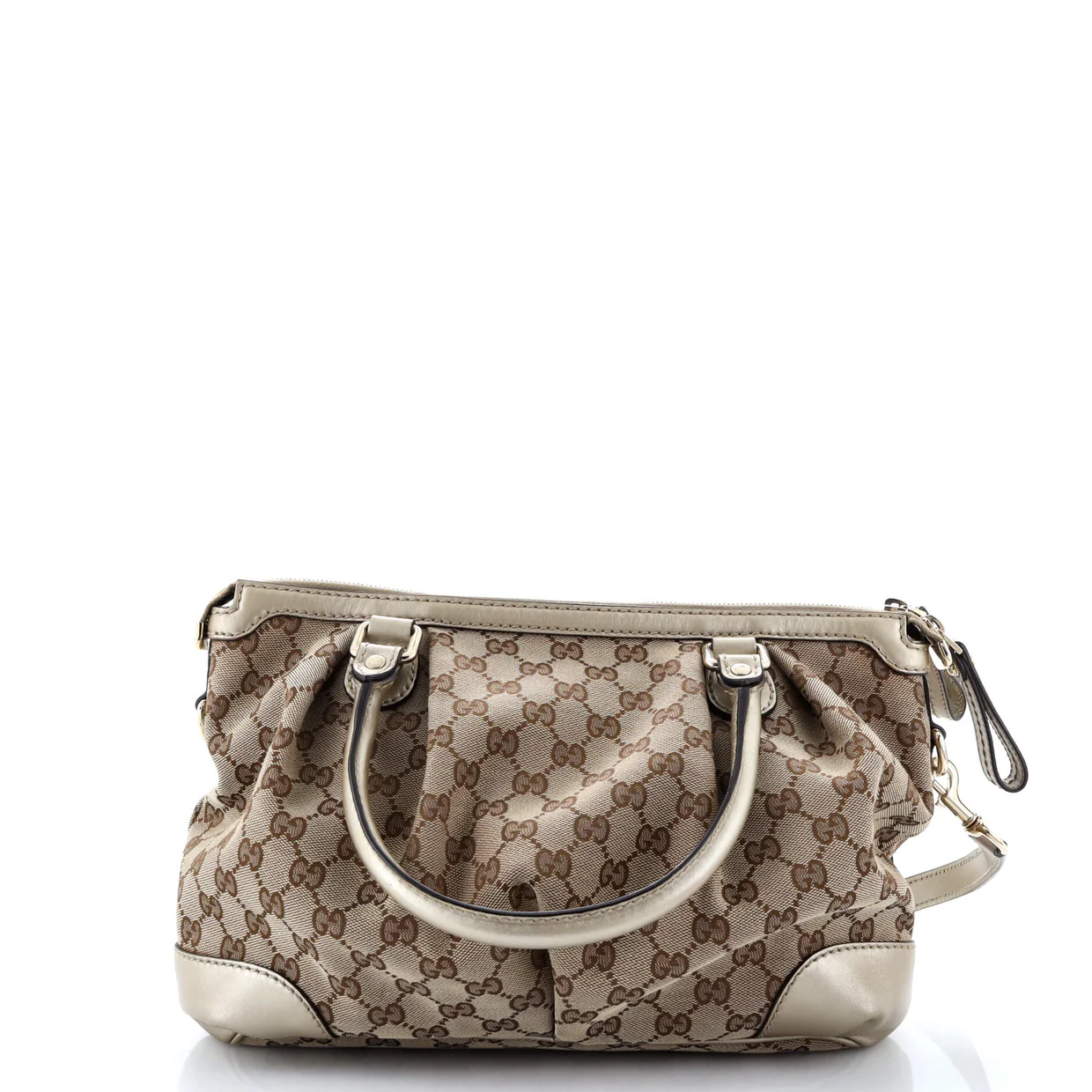 Sukey Top Handle Satchel GG Canvas with Leather Medium - Deep Luxury