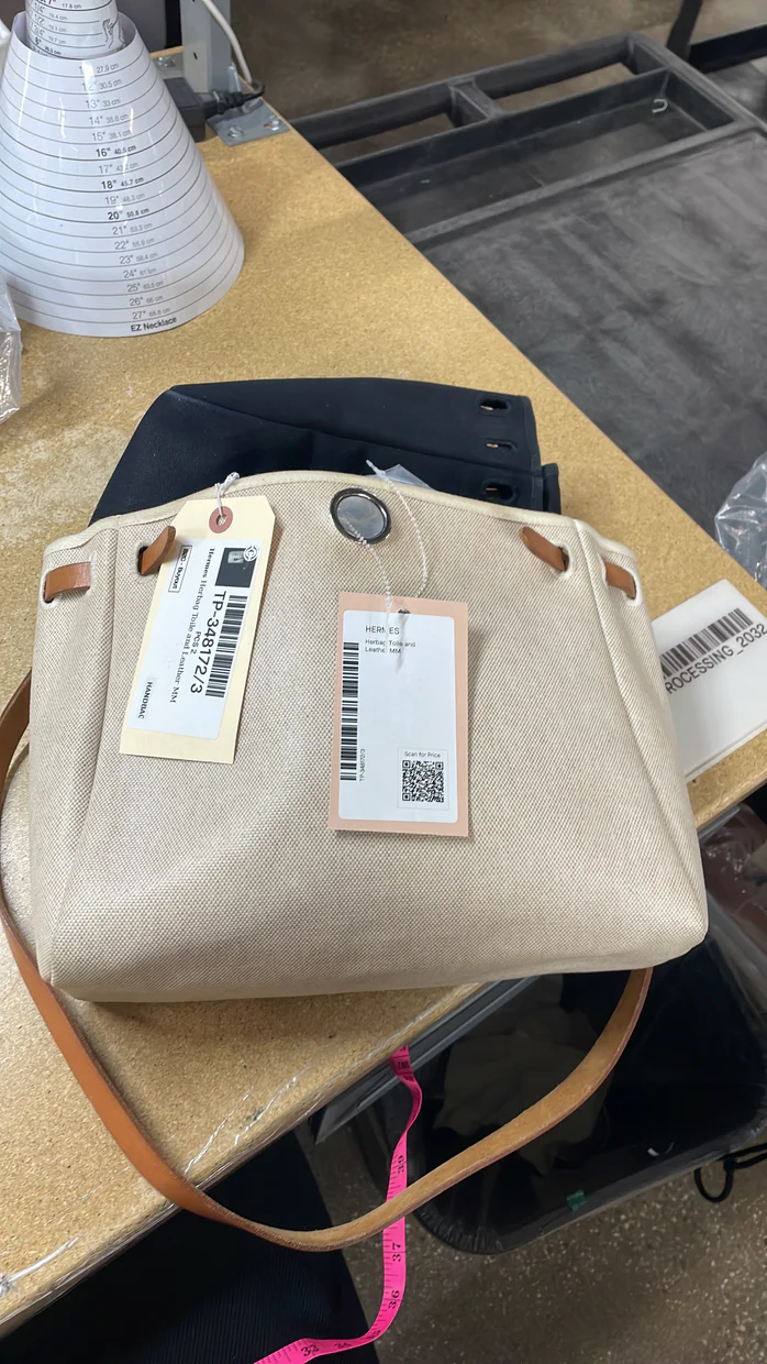 Herbag Toile and Leather PM - Deep Luxury