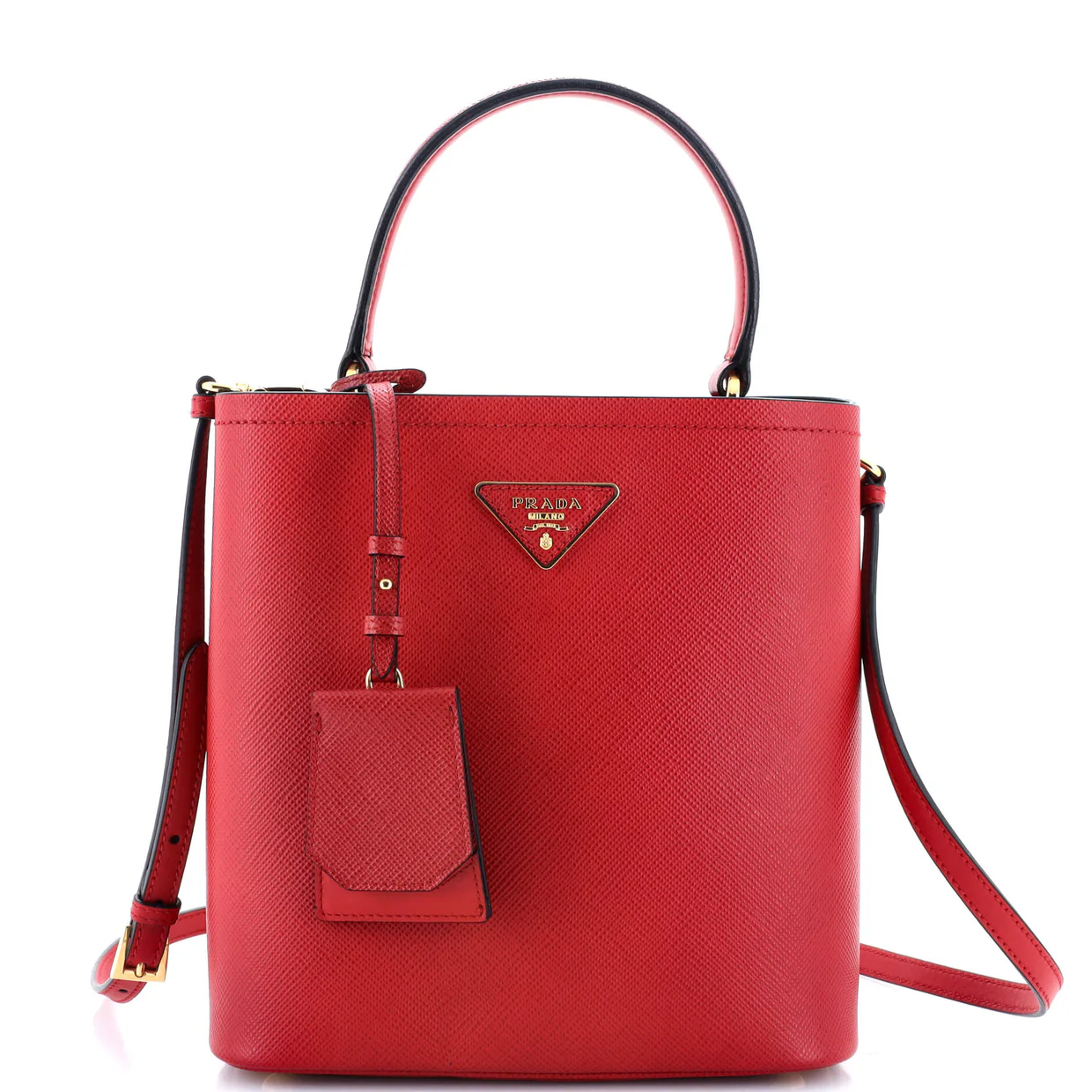 Panier Bucket Bag Saffiano Leather Medium - Deep Luxury