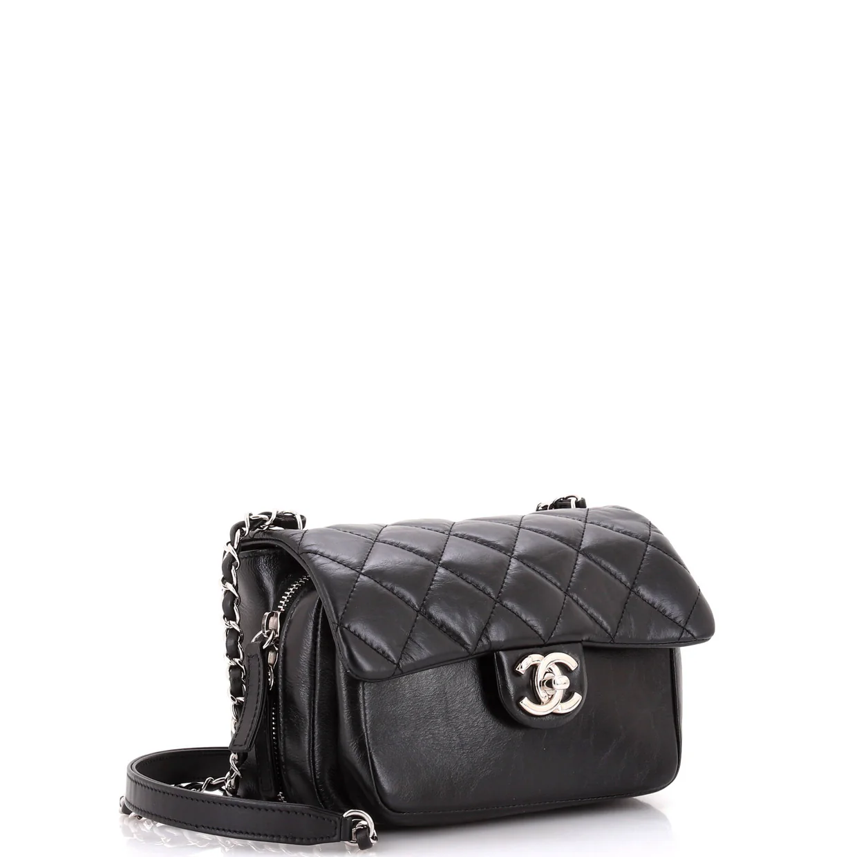 Express Zip Around CC Flap Bag Quilted Calfskin Small - Deep Luxury