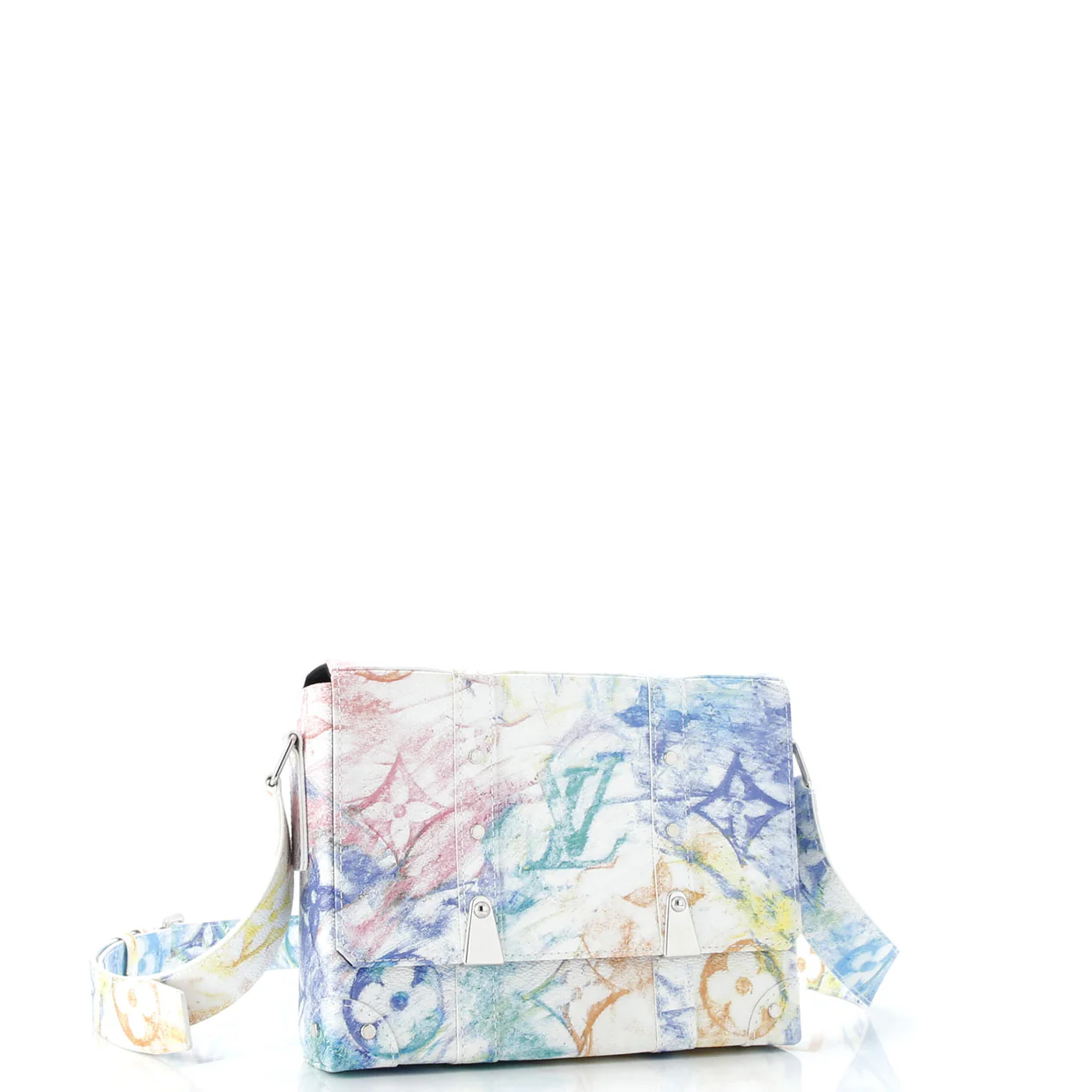 Trunk Messenger Bag Limited Edition Monogram Pastel Multicolor - Deep Luxury