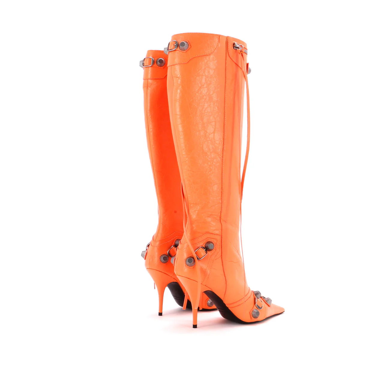 Women's Cagole Knee High Boots Studded Leather 90 - Deep Luxury