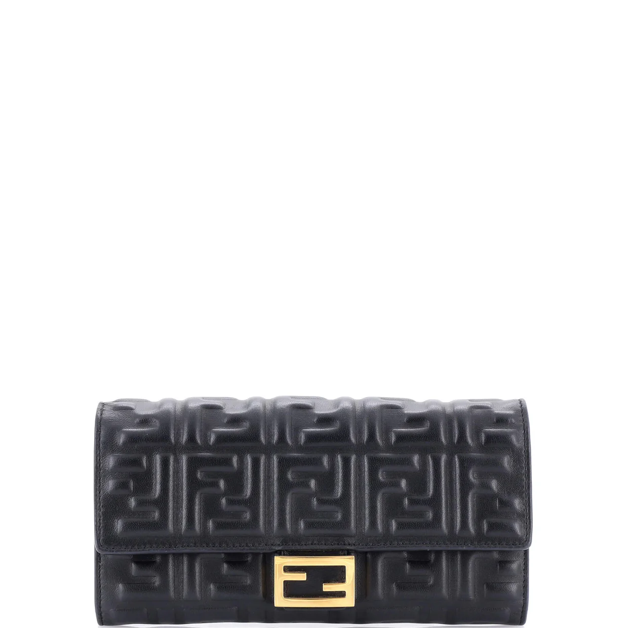 Baguette Continental Wallet Zucca Embossed Leather - Deep Luxury