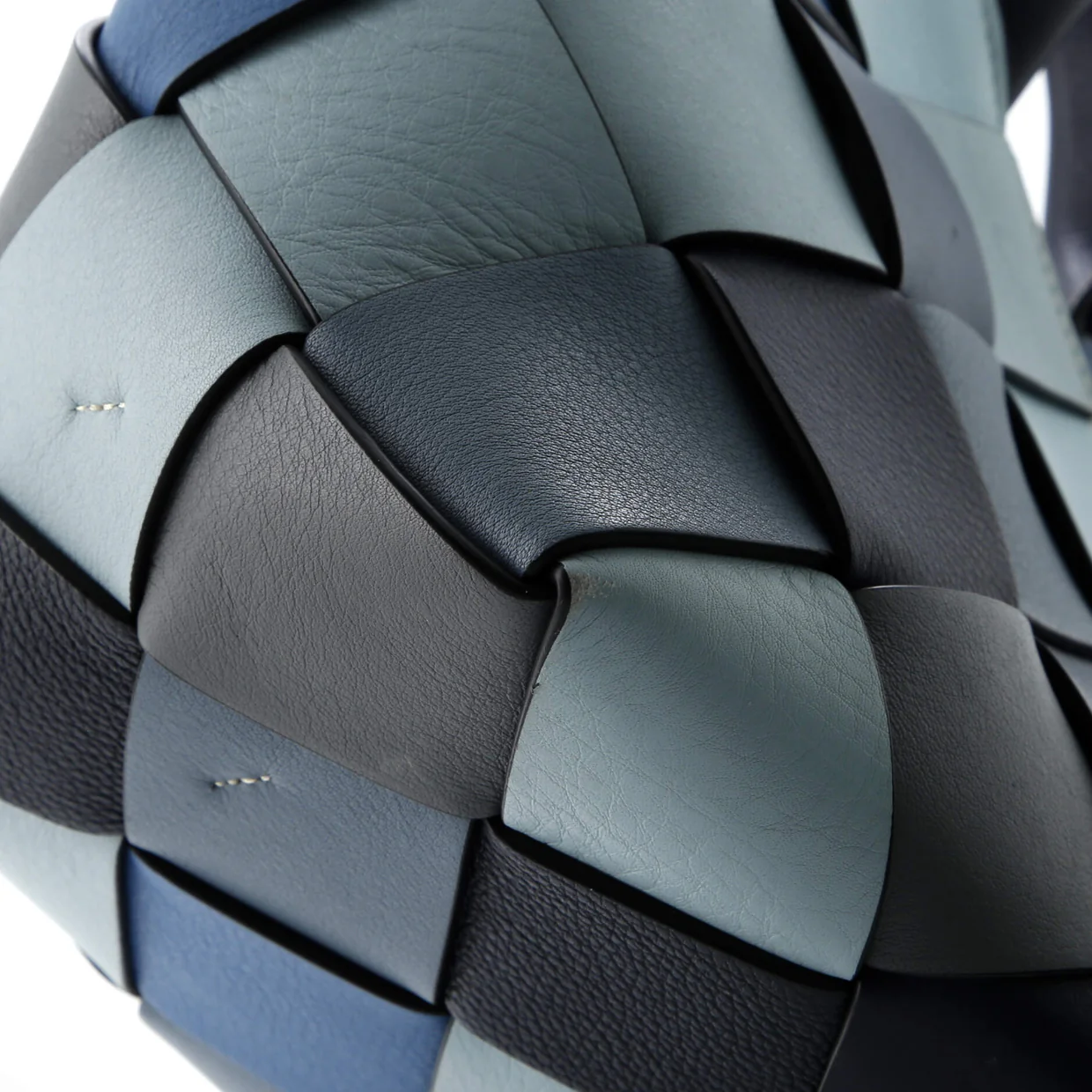 Woven Basket Bag Leather Small - Deep Luxury