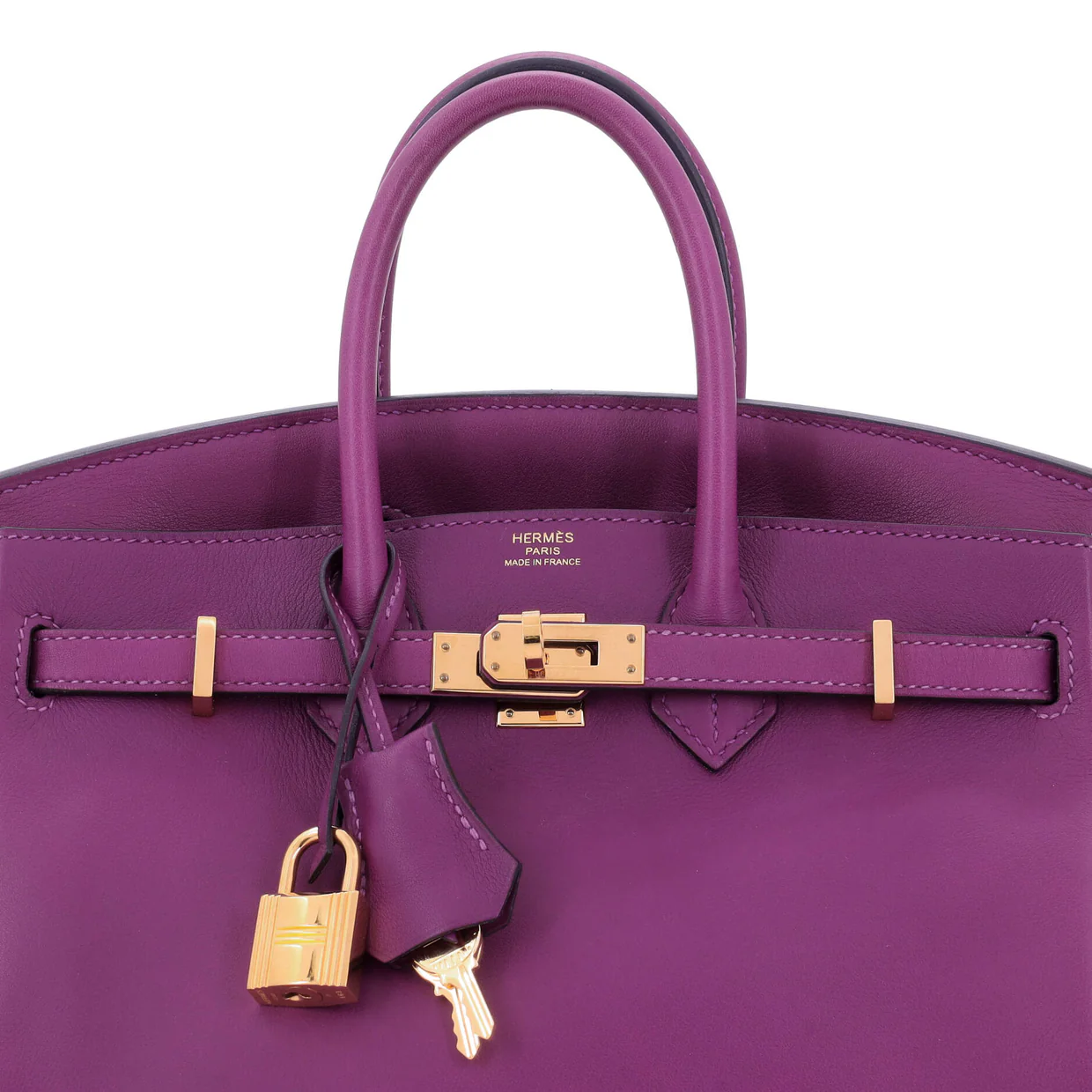 Birkin Handbag Anemone Swift with Gold Hardware 25 - Deep Luxury