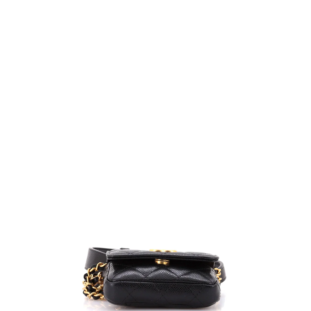 CC Medallions Flap Belt Bag Quilted Caviar Mini - Deep Luxury