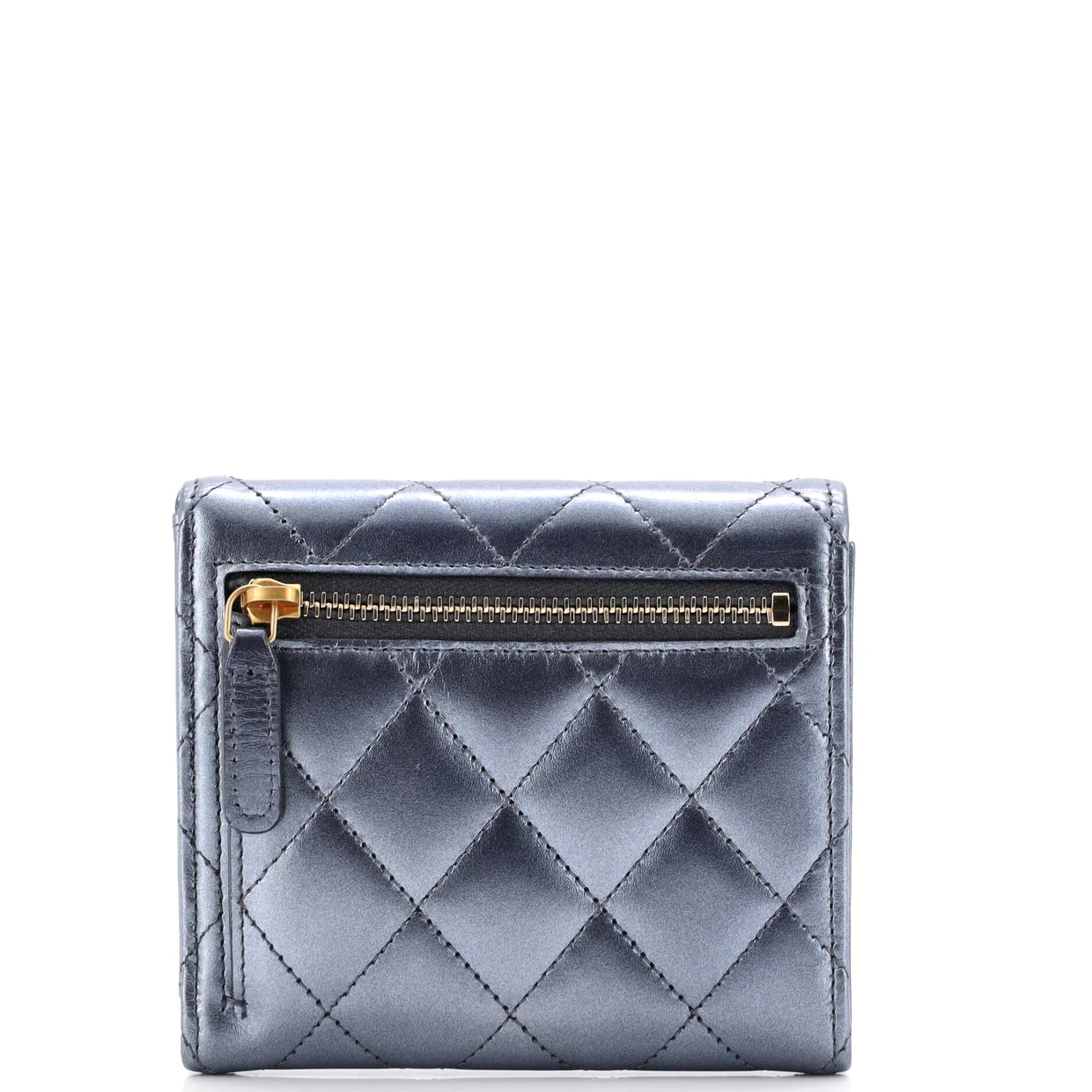 CC Compact Classic Flap Wallet Quilted Lambskin - Deep Luxury