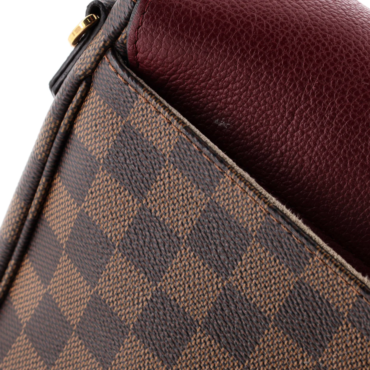 Clapton Handbag Damier and Leather PM - Deep Luxury