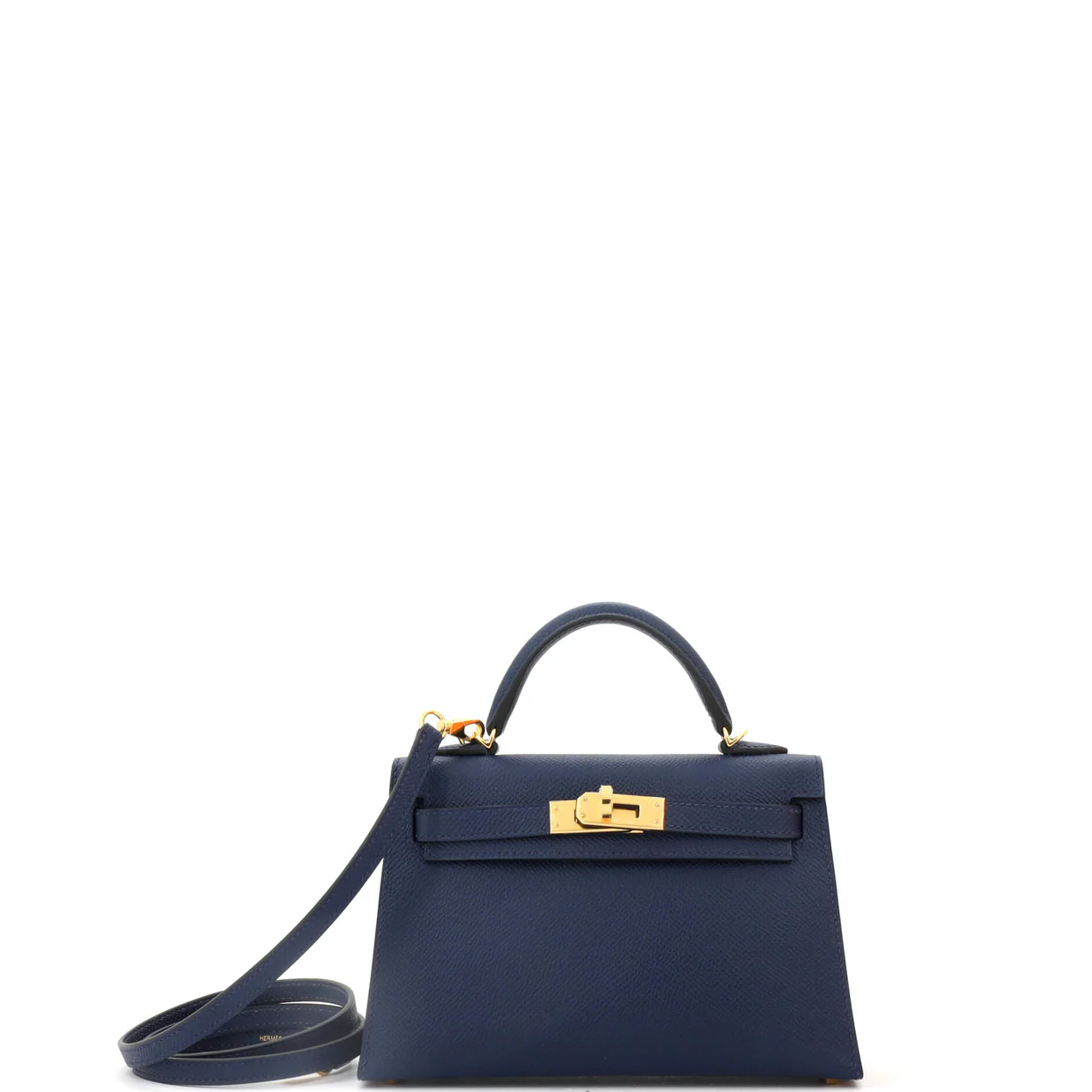 Kelly Mini II Bag Bleu Navy Epsom with Gold Hardware 20 - Deep Luxury