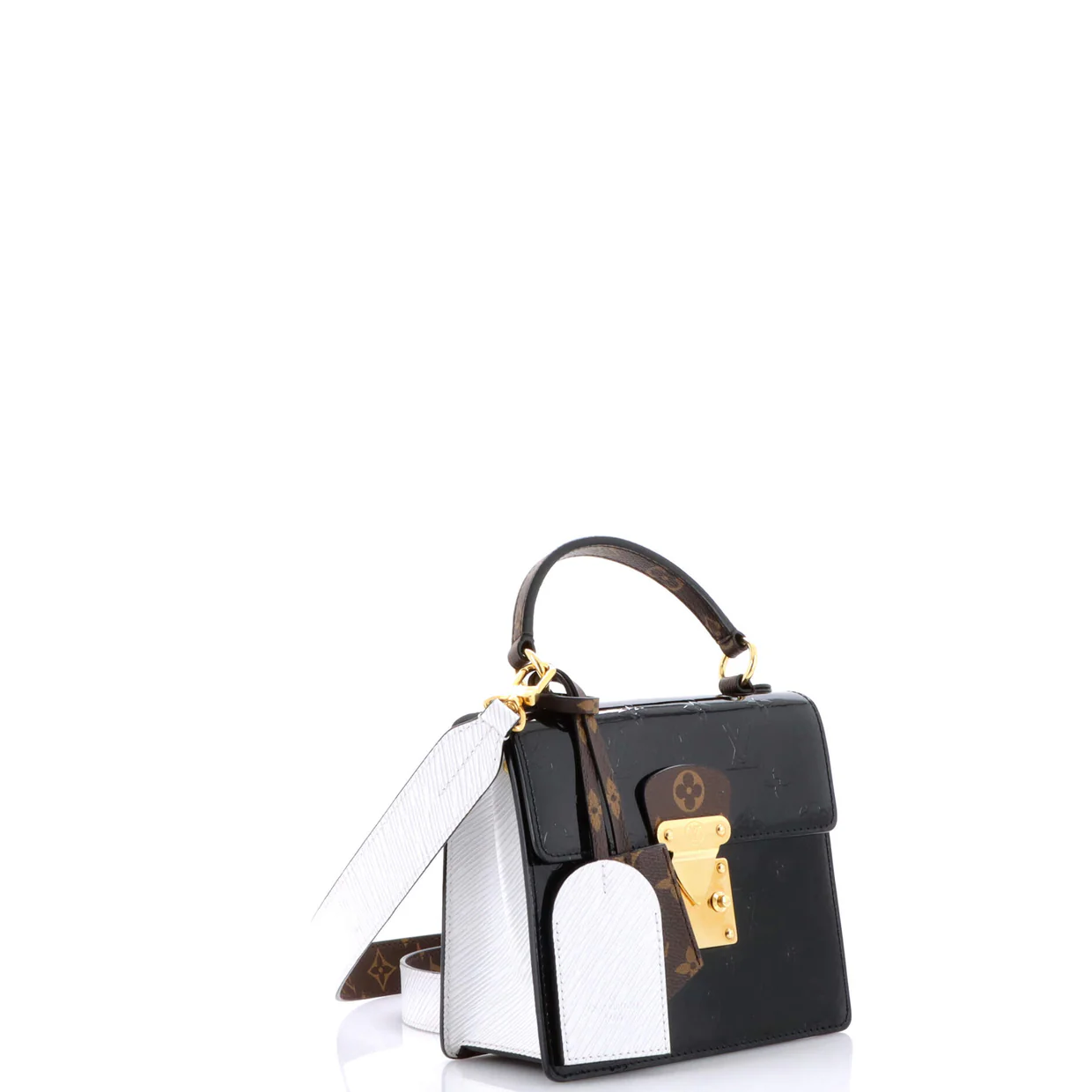 Spring Street NM Handbag Monogram Vernis with Monogram Canvas and Epi Leather - Deep Luxury