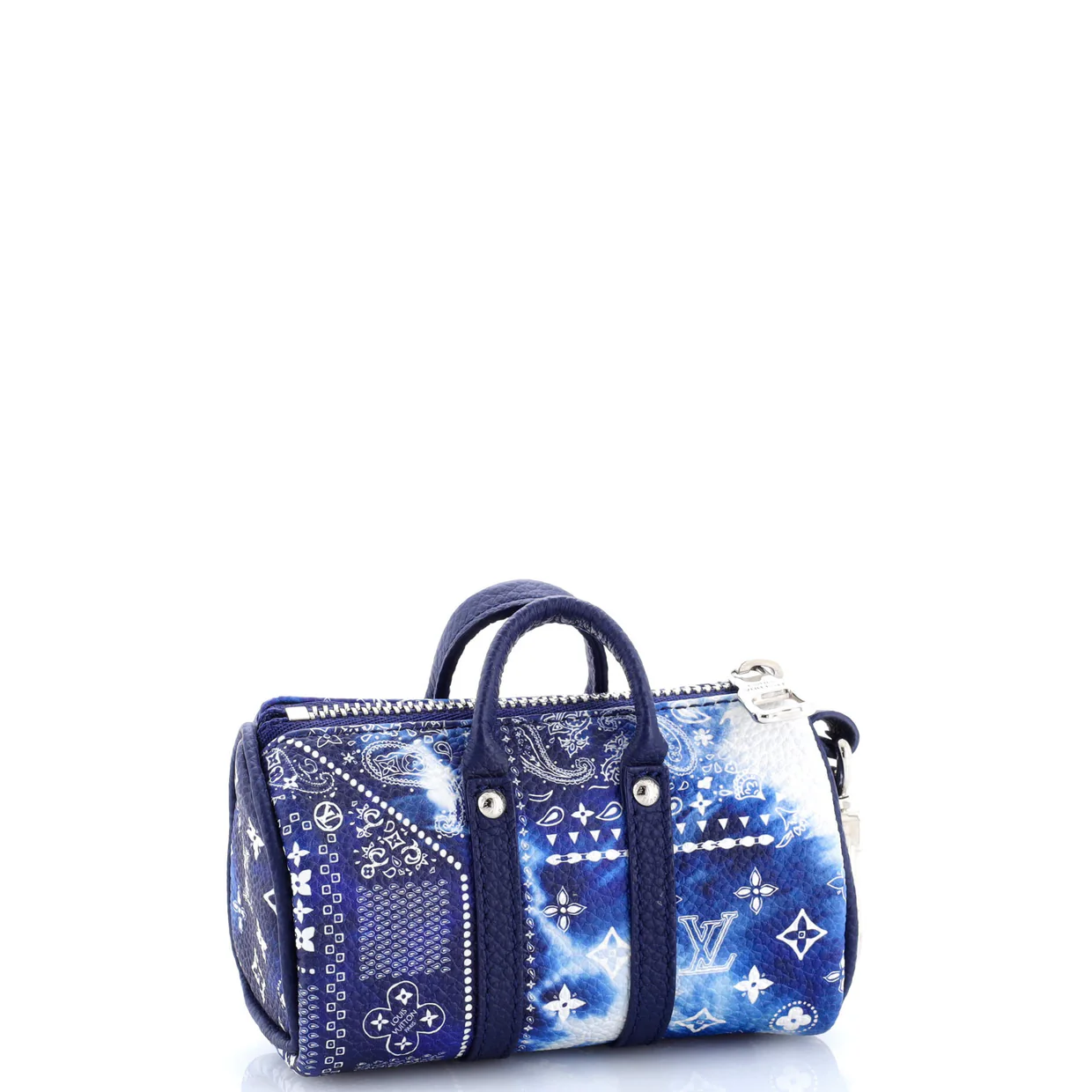 Mini Keepall Bag Charm And Key Holder Limited Edition Monogram Bandana Leather - Deep Luxury