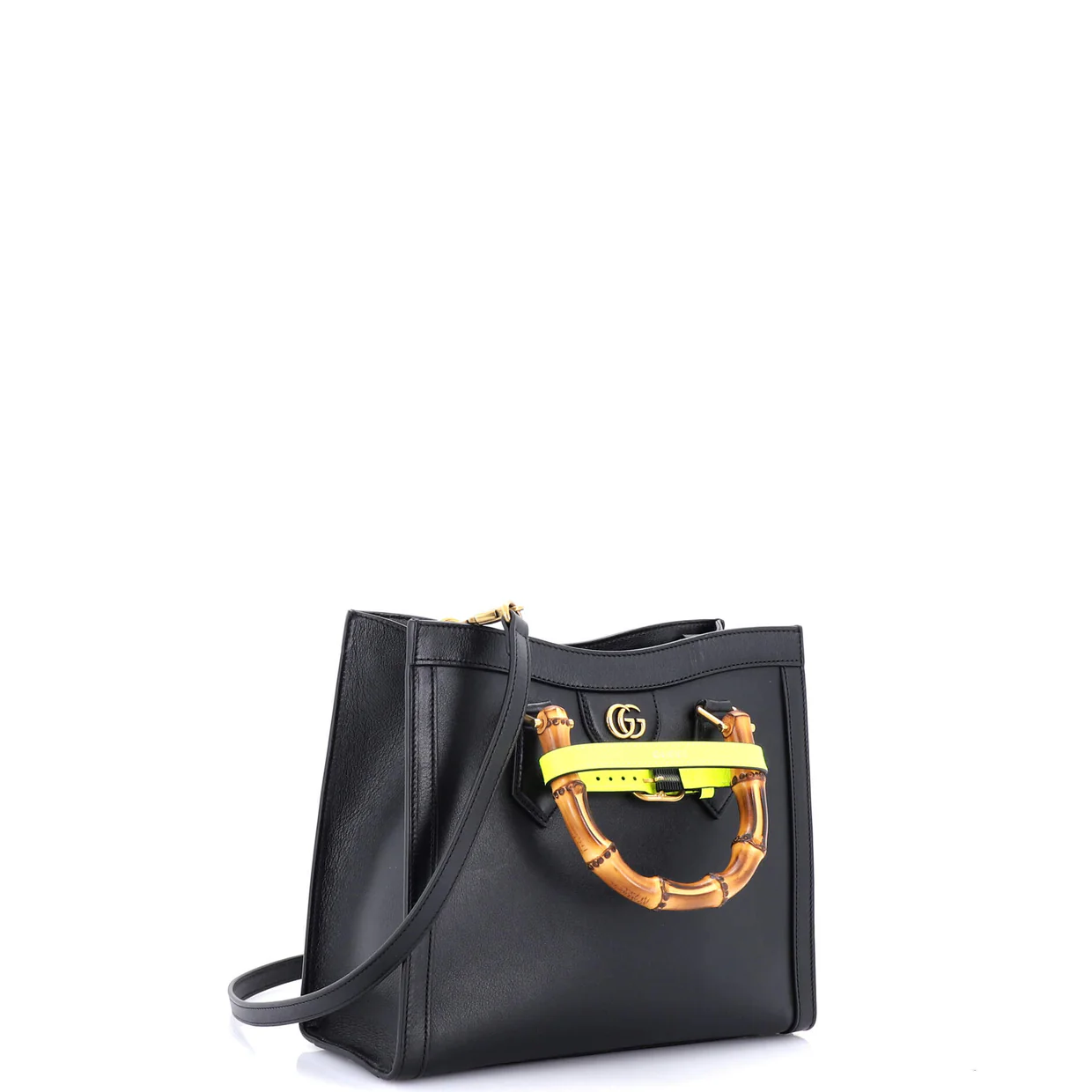 Diana NM Bamboo Handle Tote Leather Small - Deep Luxury