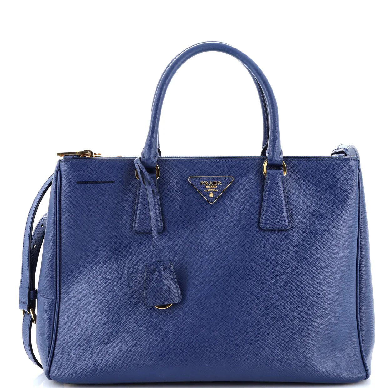 Double Zip Lux Tote Saffiano Leather Large - Deep Luxury