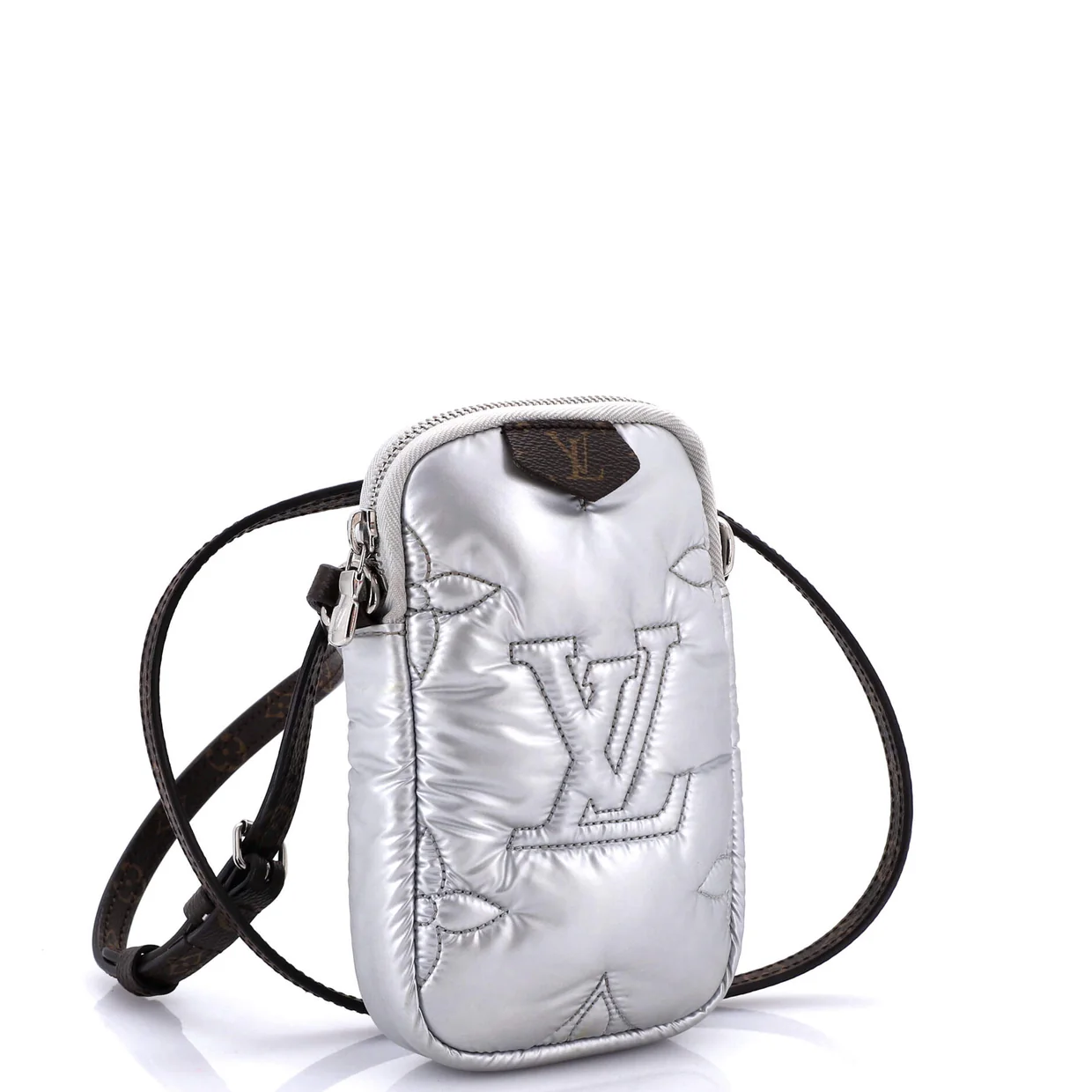 Pillow Phone Pouch Monogram Quilted Econyl Nylon - Deep Luxury