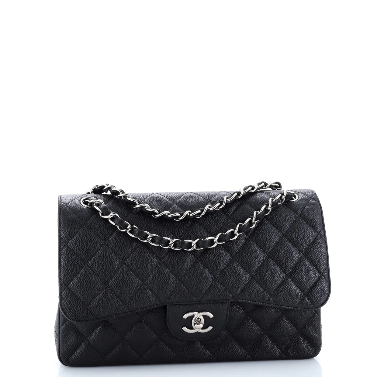 Classic Double Flap Bag Quilted Caviar Jumbo - Deep Luxury