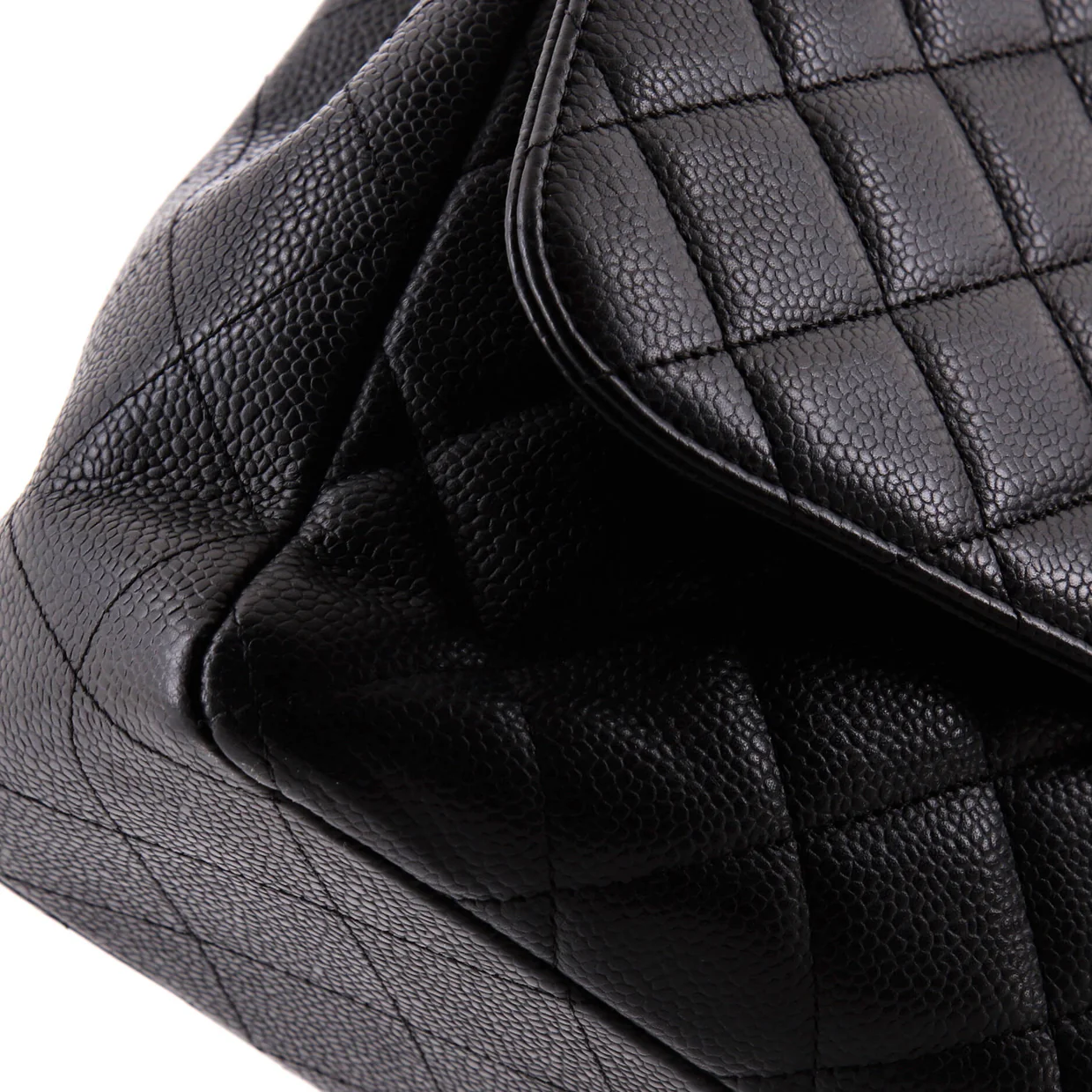Classic Single Flap Bag Quilted Caviar Jumbo - Deep Luxury