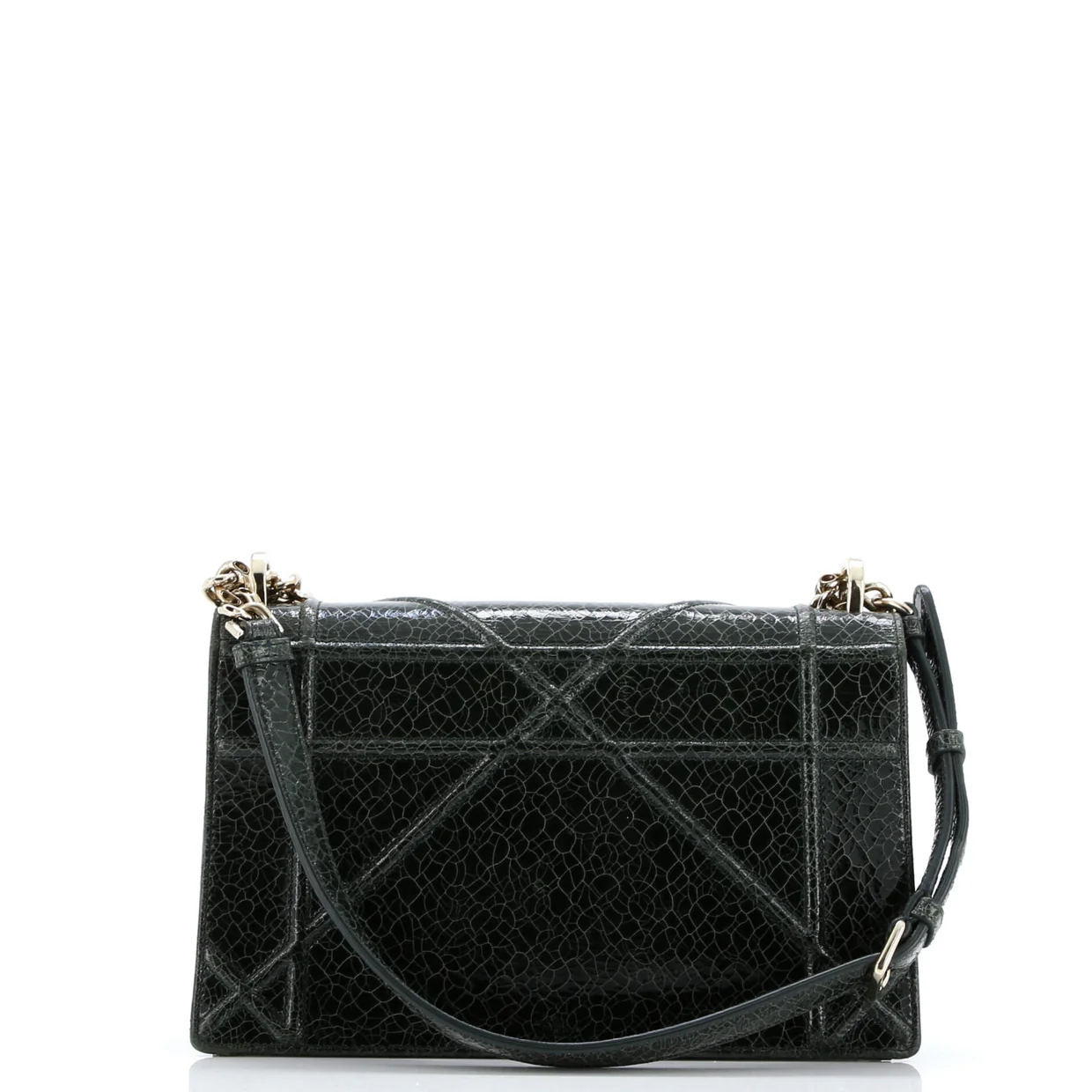 Diorama Flap Bag Crackled Deerskin Medium - Deep Luxury