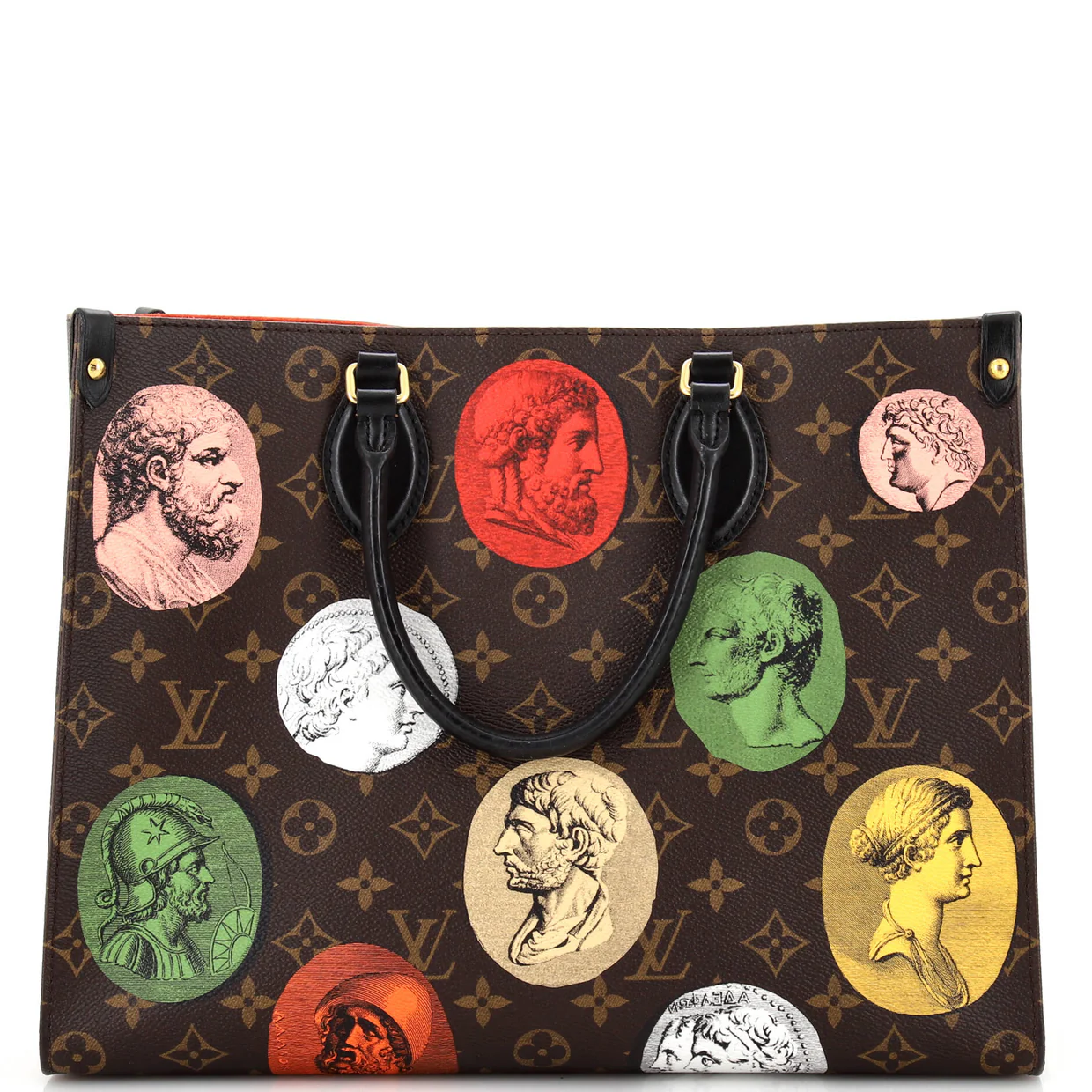 OnTheGo Tote Limited Edition Fornasetti Cameo Monogram Canvas MM - Deep Luxury