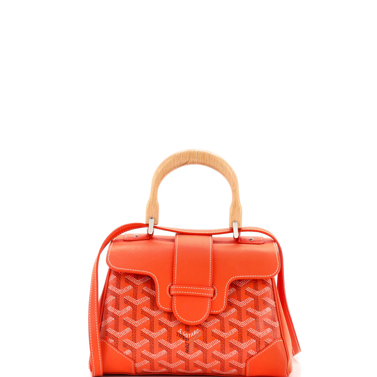 Saigon Top Handle Bag Coated Canvas with Leather Mini - Deep Luxury