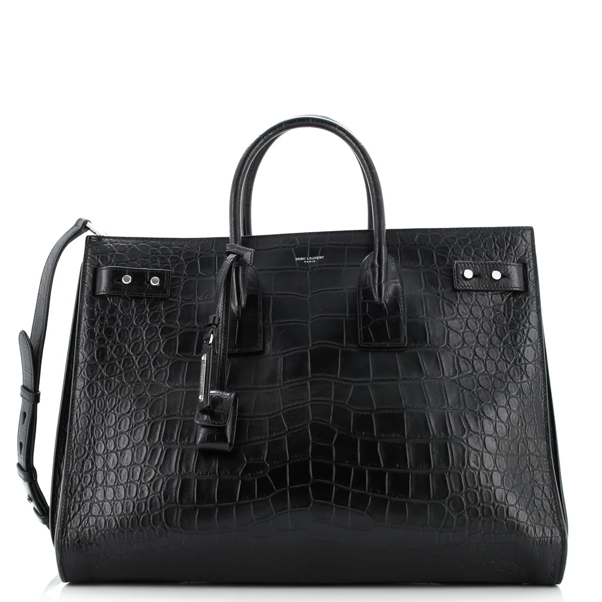 Sac de Jour Souple Bag Crocodile Embossed Leather Medium - Deep Luxury