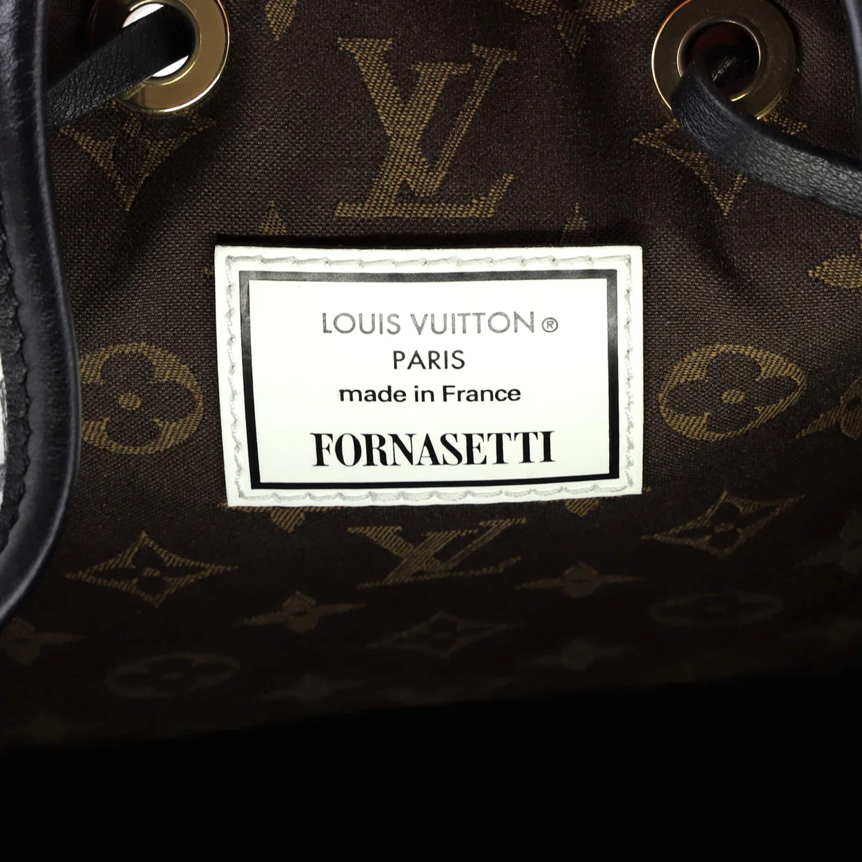 Noe Handbag Limited Edition Fornasetti Architettura Print Leather and Monogram Canvas MM - Deep Luxury