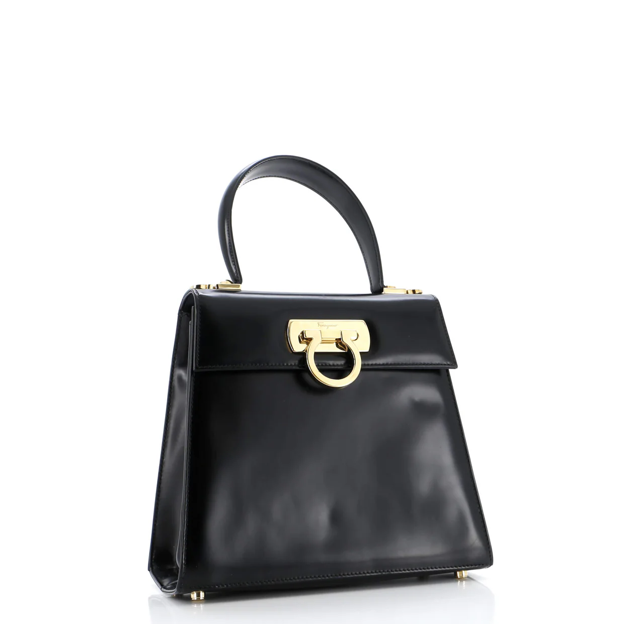 Gancini Convertible Top Handle Bag Leather Mini - Deep Luxury