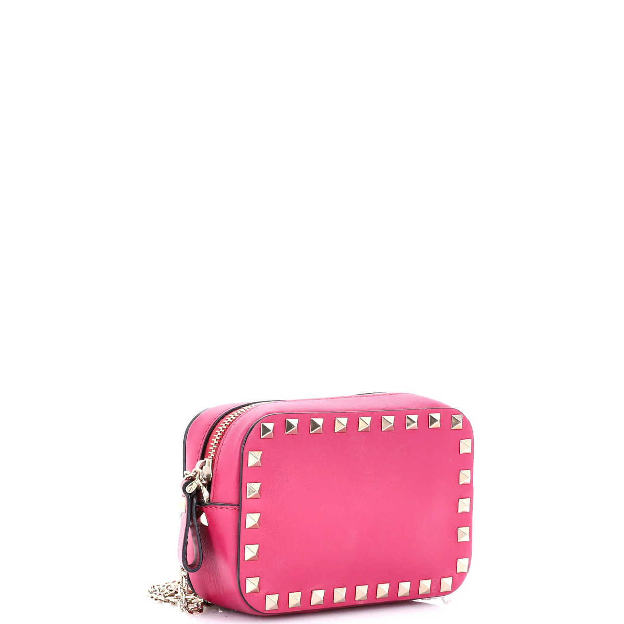 Rockstud Chain Camera Crossbody Bag Leather Small - Deep Luxury