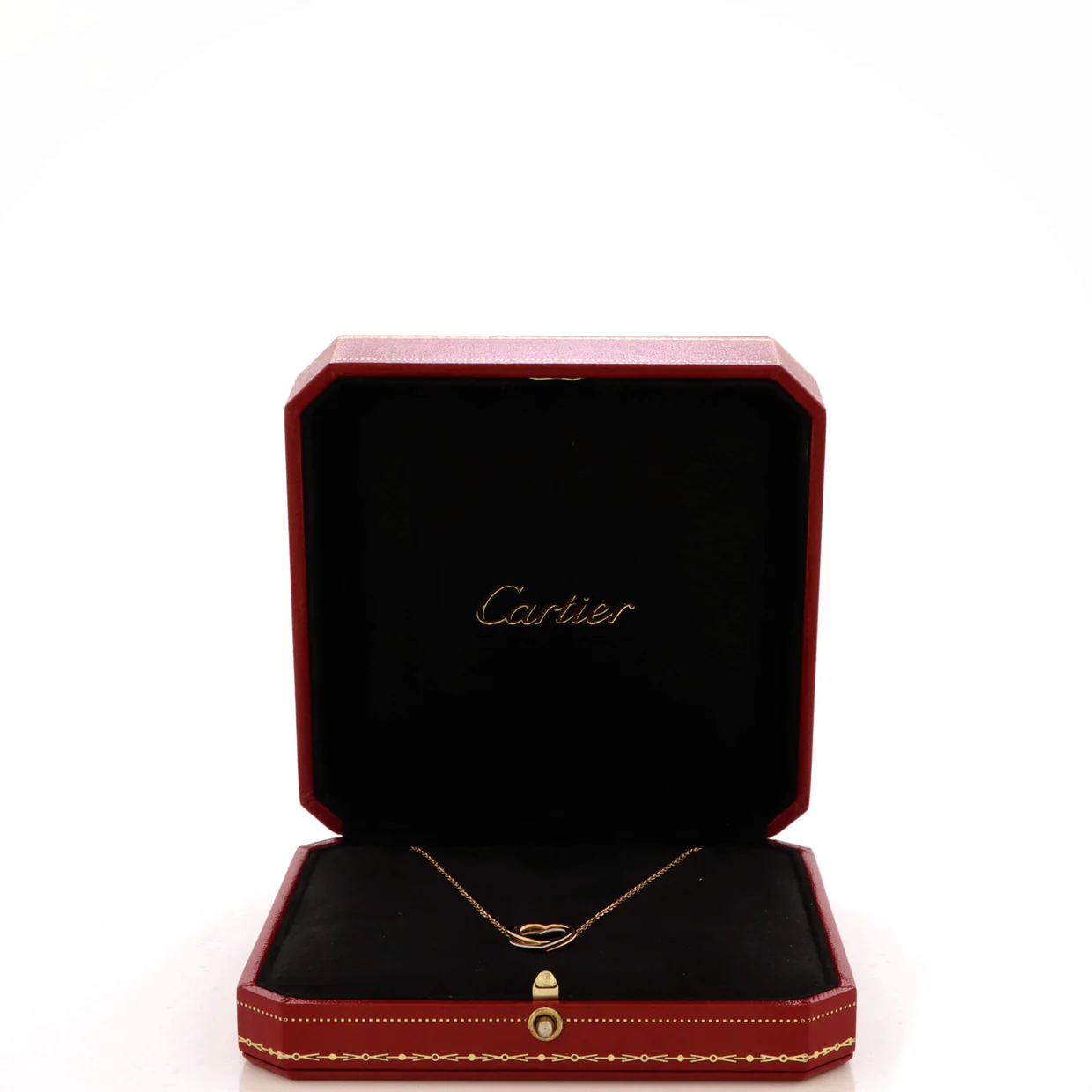 Trinity Heart Pendant Necklace 18K Tricolor Gold - Deep Luxury