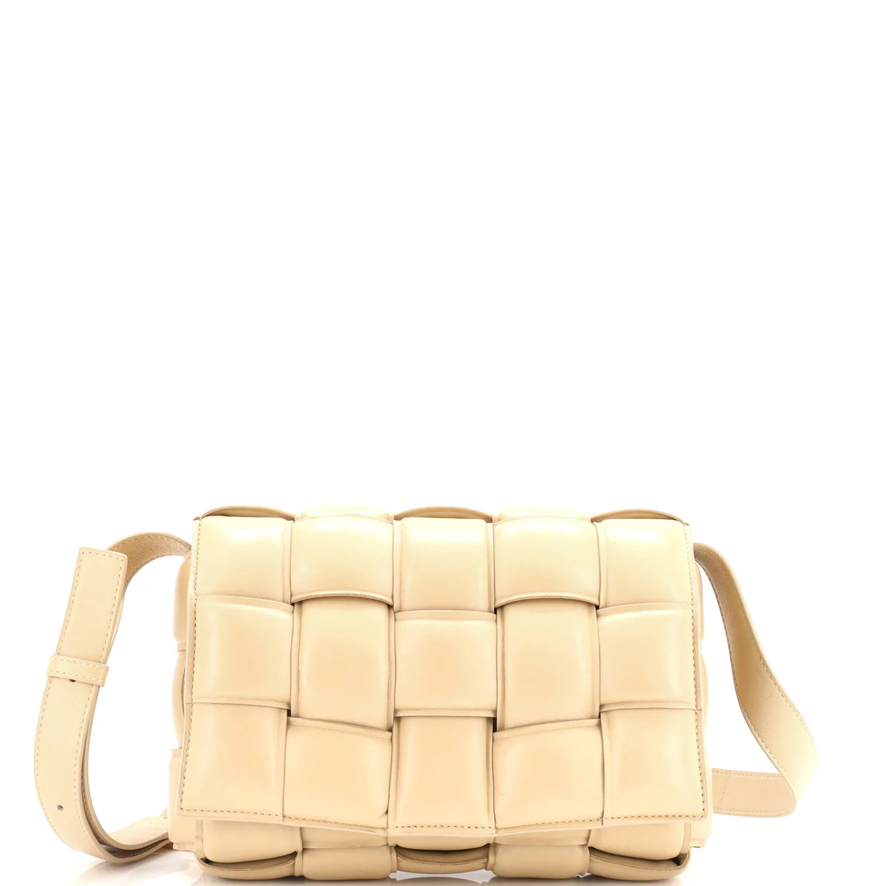 Cassette Crossbody Bag Padded Maxi Intrecciato Leather - Deep Luxury