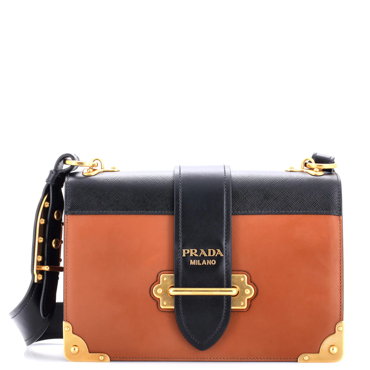 Cahier Crossbody Bag City Calf and Saffiano Large - Deep Luxury