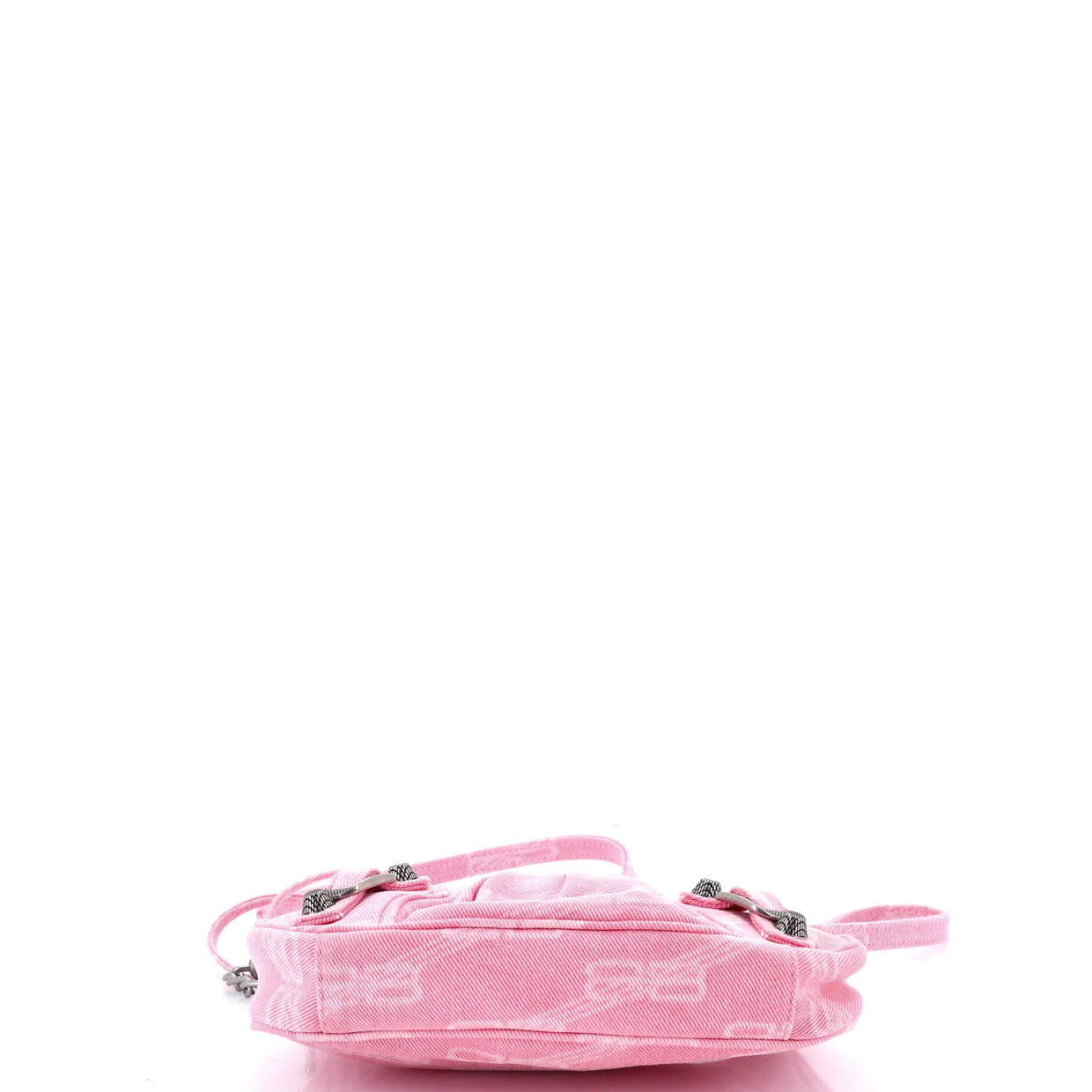 Le Cagole Giant Studs Shoulder Bag BB Monogram Denim Mini - Deep Luxury