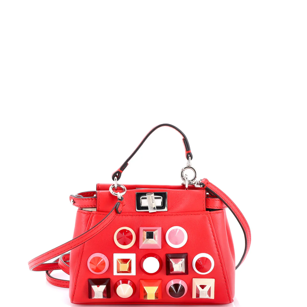 Peekaboo Bag Studded Leather Micro - Deep Luxury
