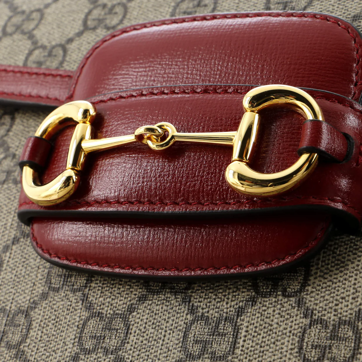 Horsebit 1955 Shoulder Bag GG Coated Canvas with Leather Small - Deep Luxury