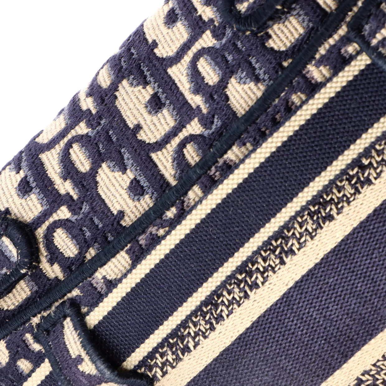 Saddle Belt Bag Logo Embroidered Oblique Canvas - Deep Luxury