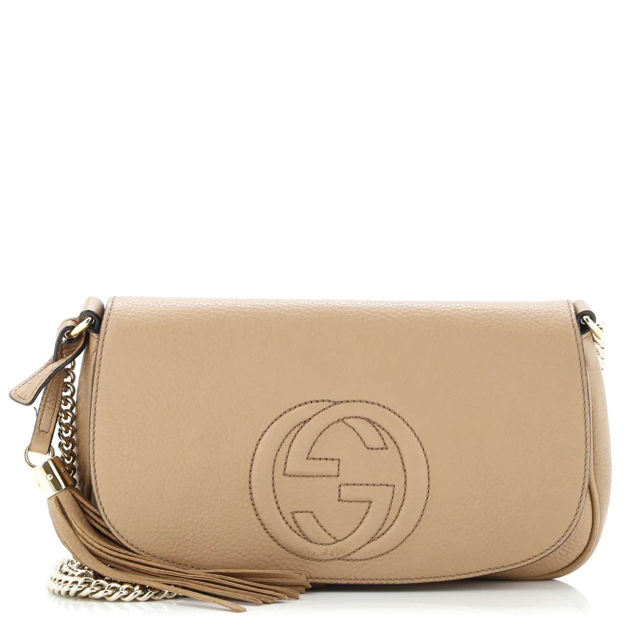 Soho Chain Crossbody Bag Leather Medium - Deep Luxury