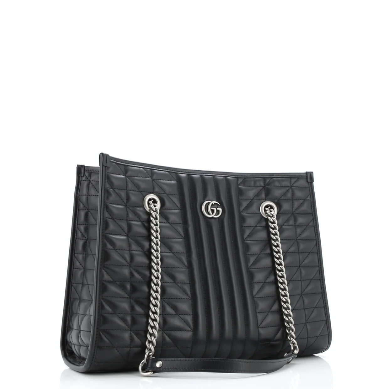 GG Marmont Aria Chain Shopping Tote Mixed Matelasse Leather Medium - Deep Luxury