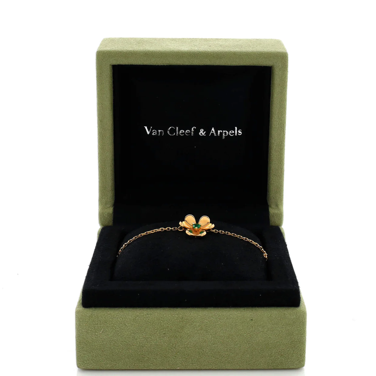 Frivole Bracelet 18K Yellow Gold with Emerald Mini - Deep Luxury