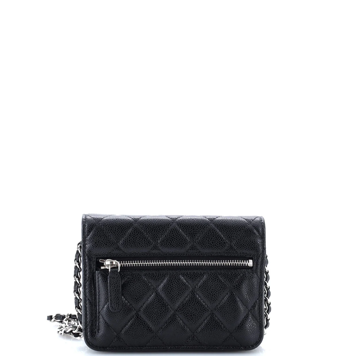 Wallet on Chain Quilted Caviar Mini - Deep Luxury