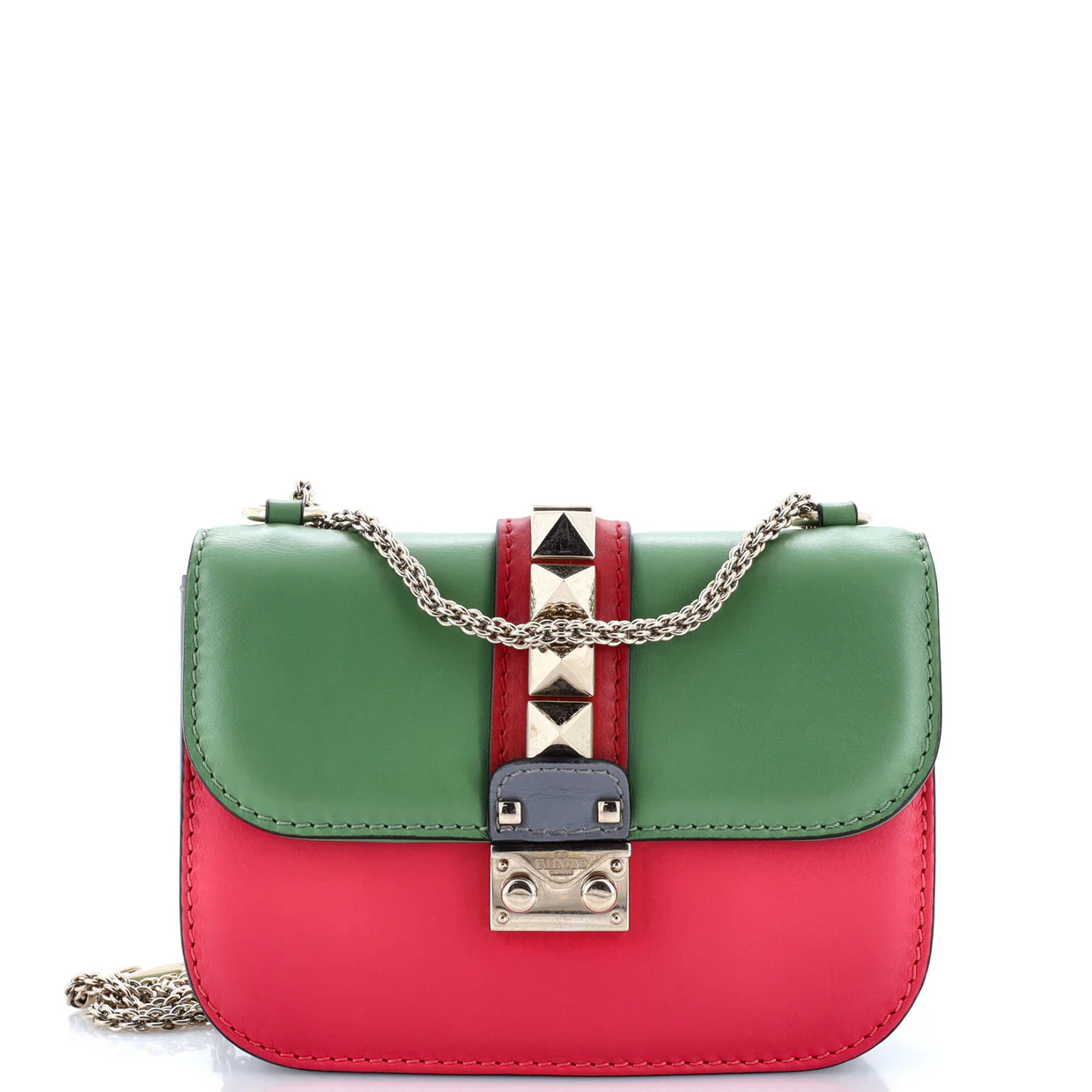 Glam Lock Shoulder Bag Leather Small - Deep Luxury
