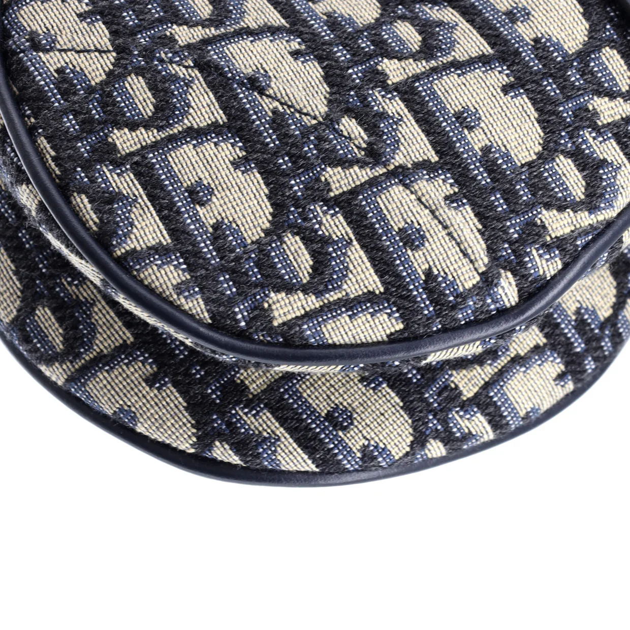 Saddle Handbag with Strap Oblique Canvas Mini - Deep Luxury