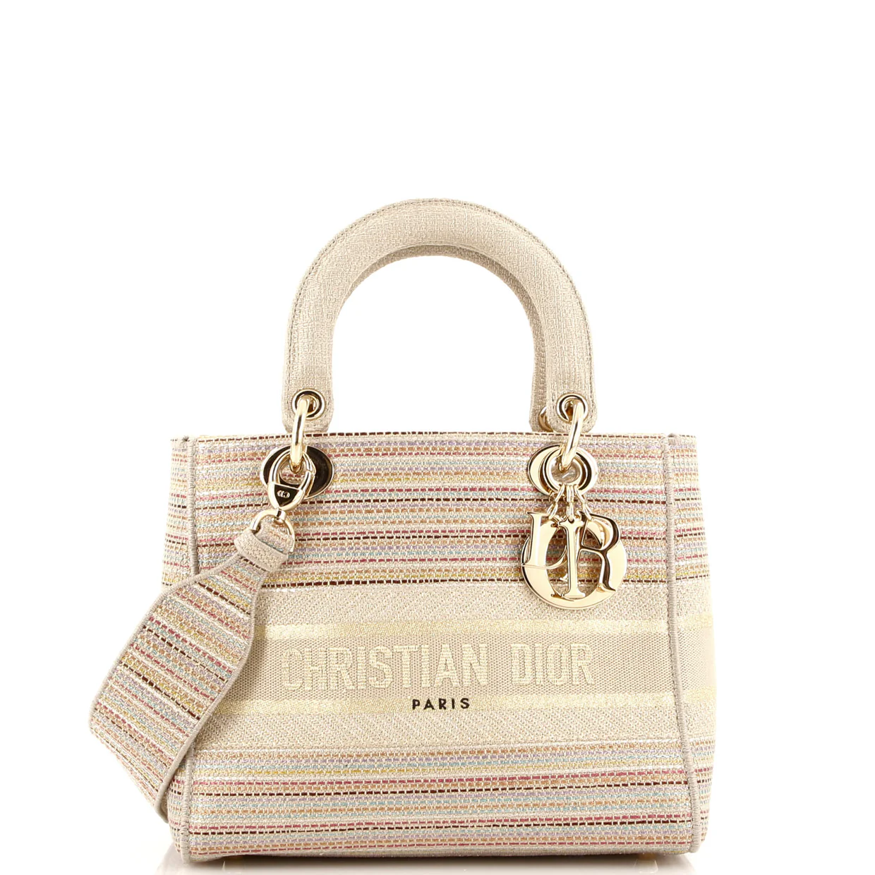 Lady D-Lite Bag Embroidered Canvas Medium - Deep Luxury