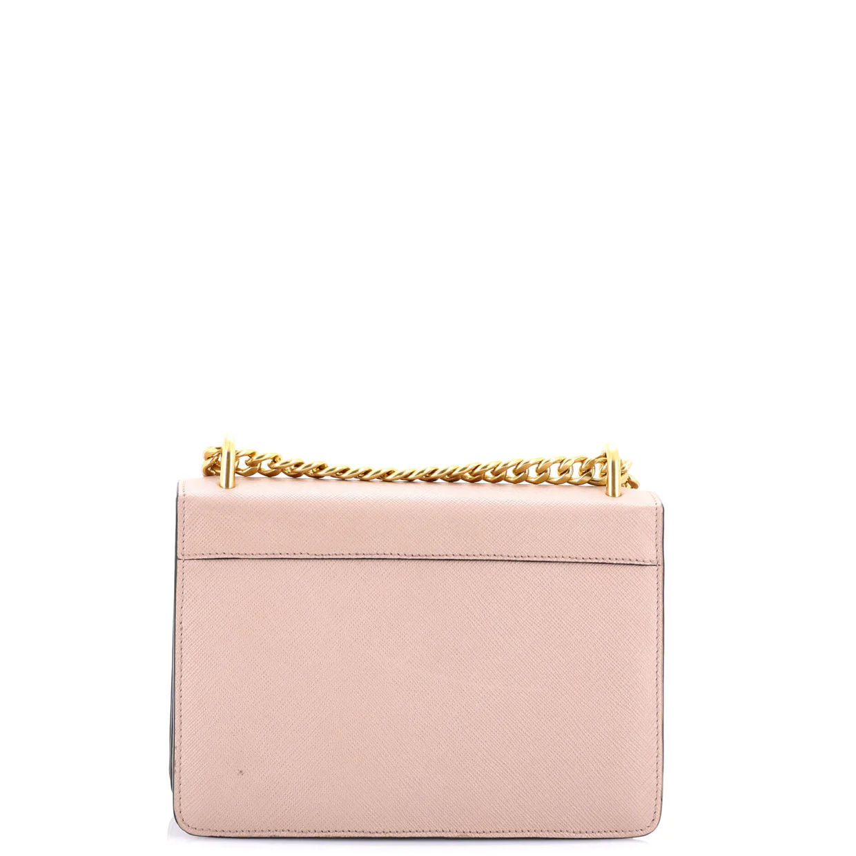 Chain Flap Bag Saffiano Leather Small - Deep Luxury