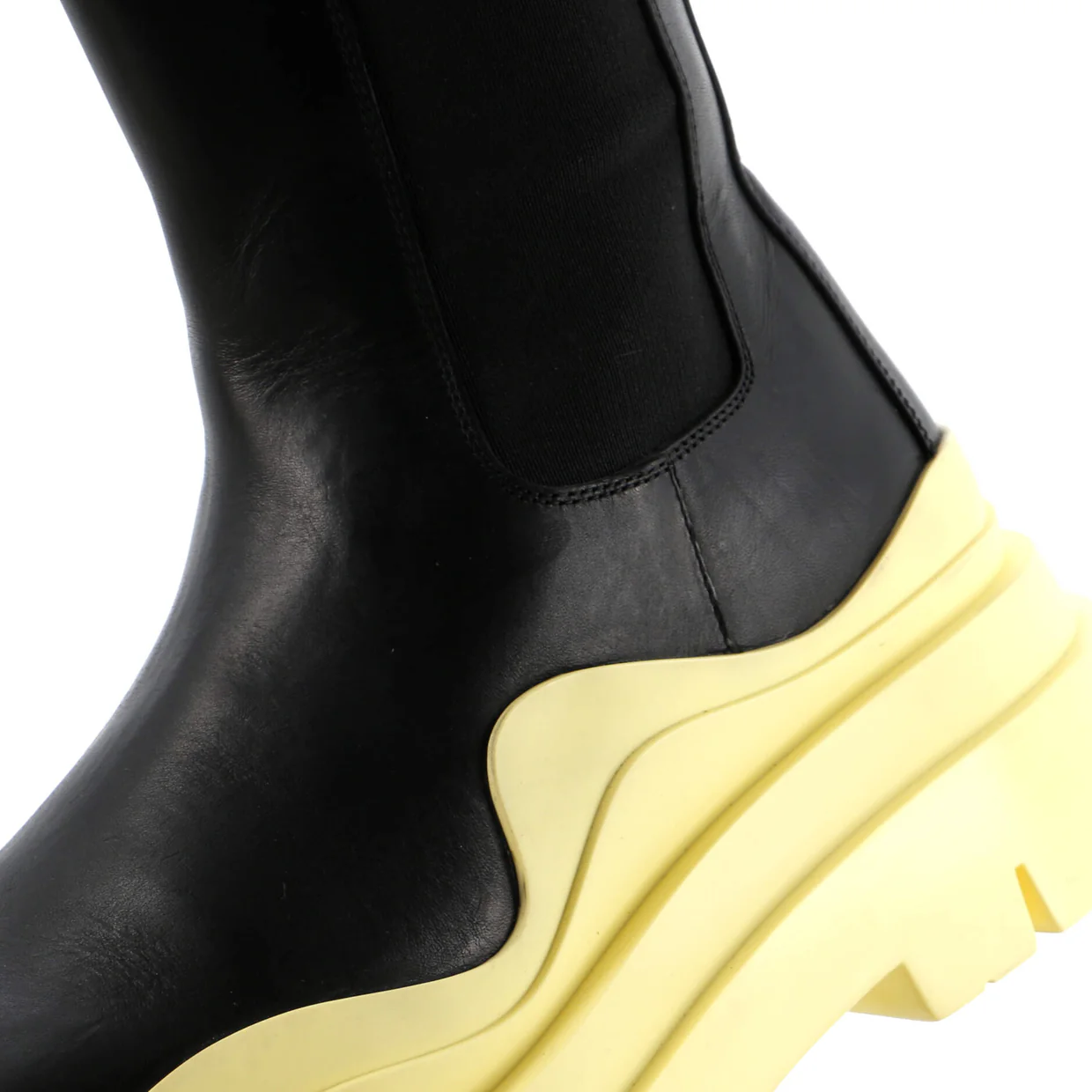 Men's Tire Chelsea Boots Leather and Rubber - Deep Luxury