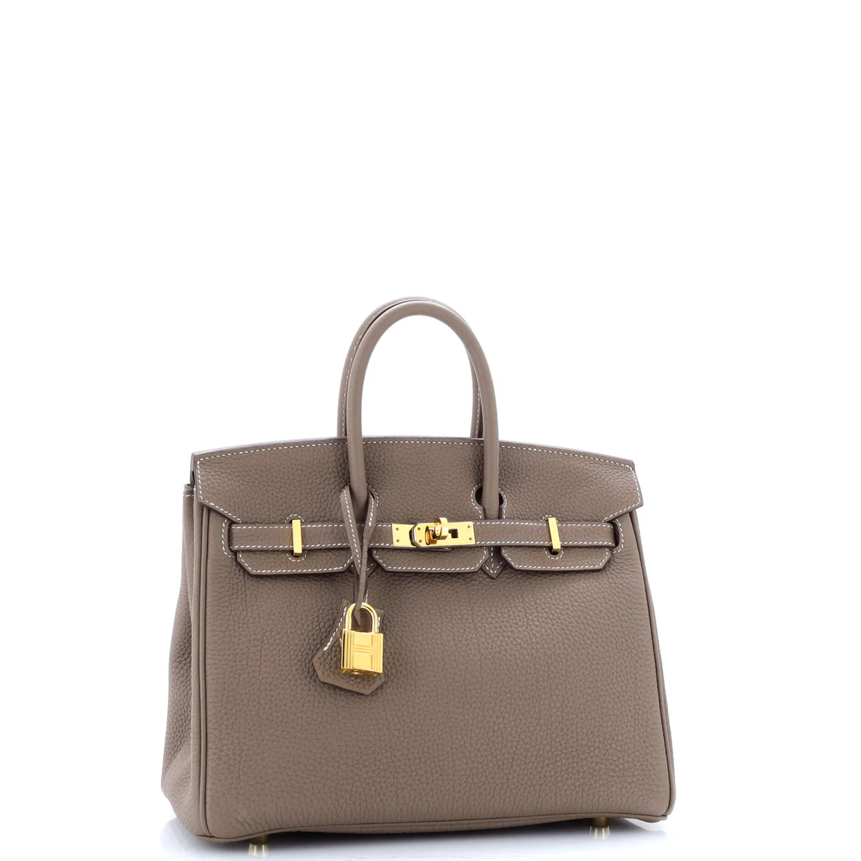 Birkin Handbag Grey Togo with Gold Hardware 25 - Deep Luxury