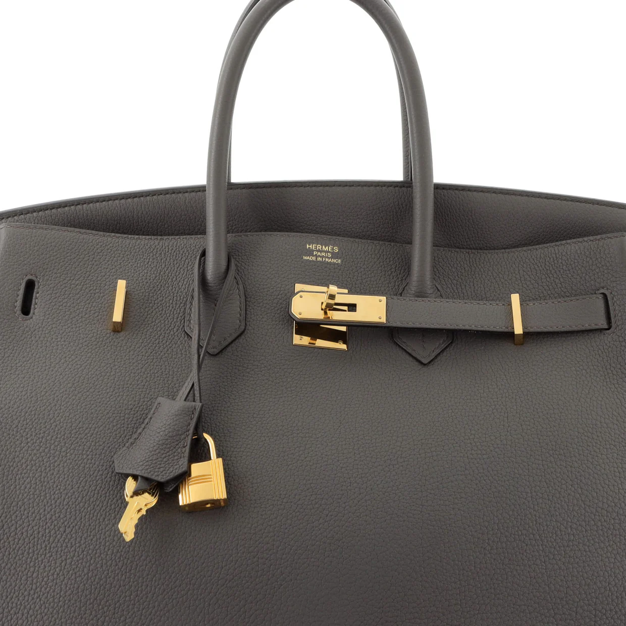 Birkin Handbag Grey Togo with Gold Hardware 35 - Deep Luxury